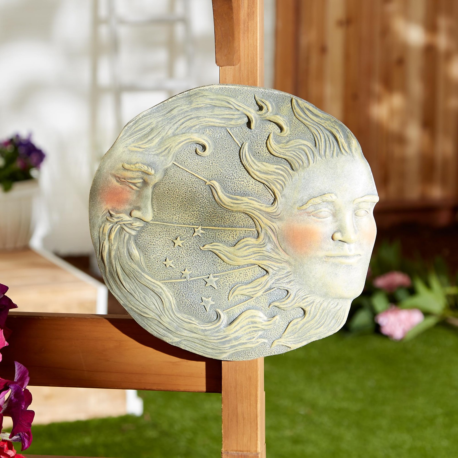 Gifts & Decor Celestial Sun Moon Star Wall Plaque for Living Room