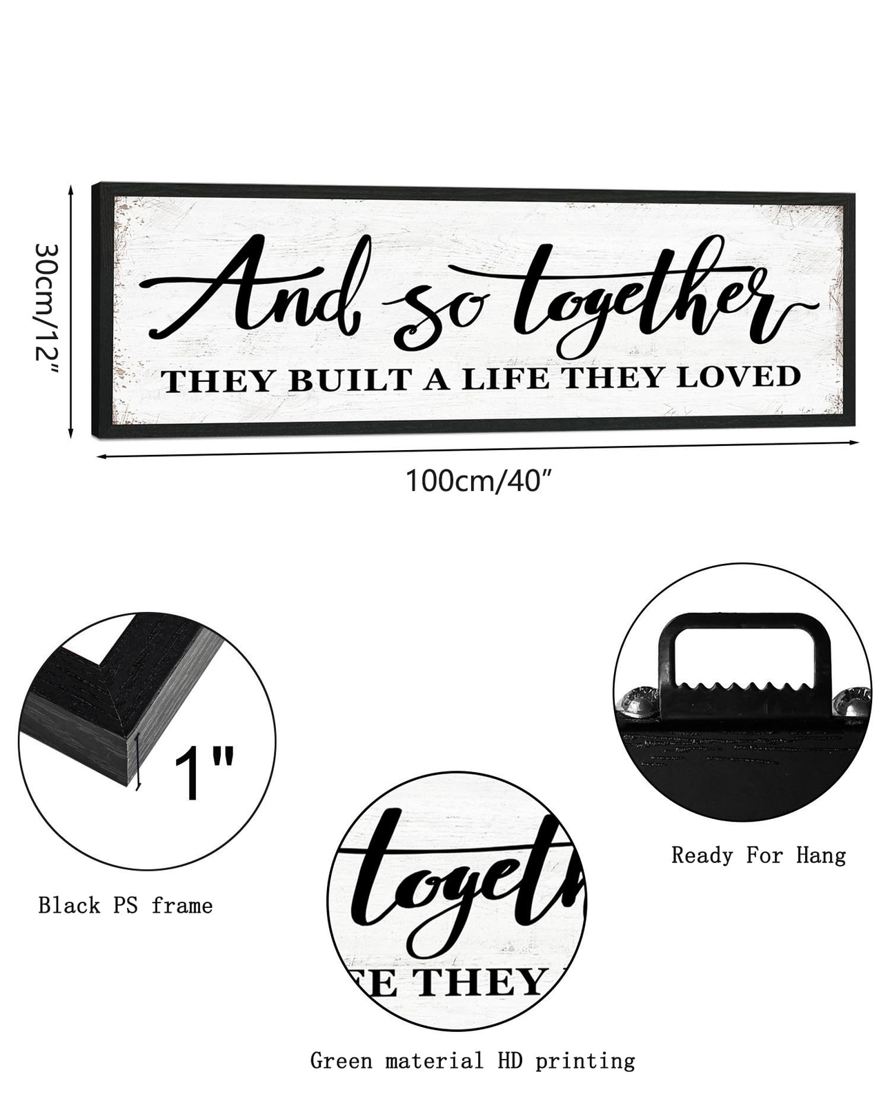 And So Together They Built a Life They Loved Sign: Rustic Bedroom Signs Wall …