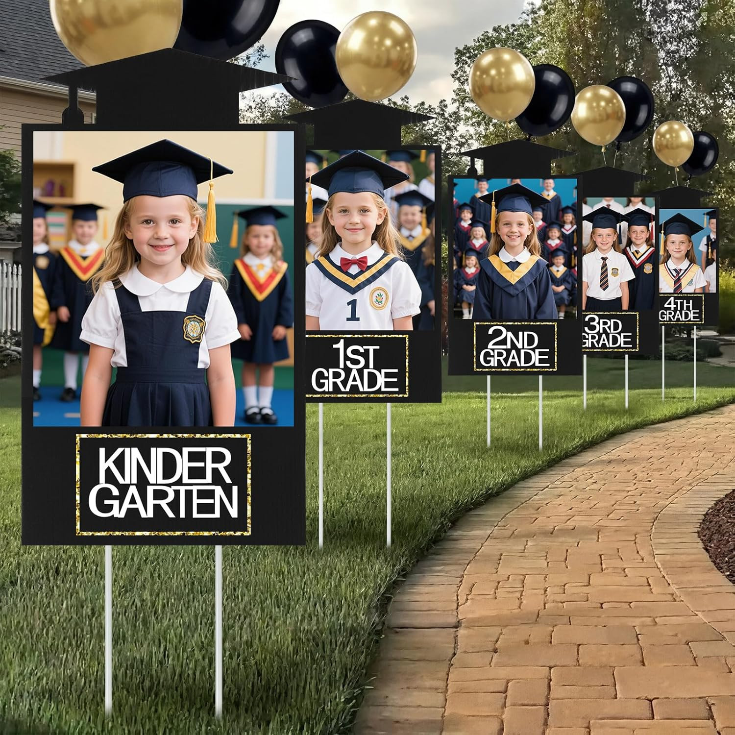 Briwooody 13 Pcs DIY Graduation Yard Sign 2026 Including Kindergarten to 12Th Gr