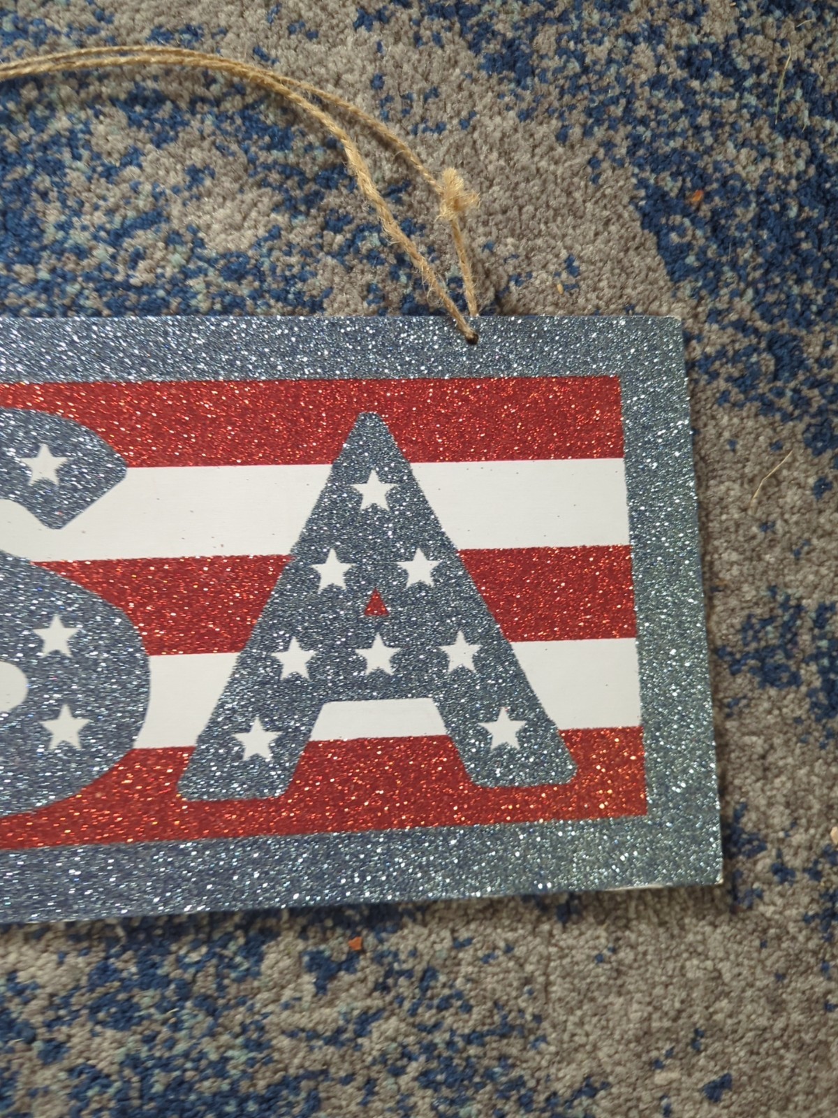 USA American Flag Sign Patriotic Americana July 4 Wall Door Plaque Stars Stripes