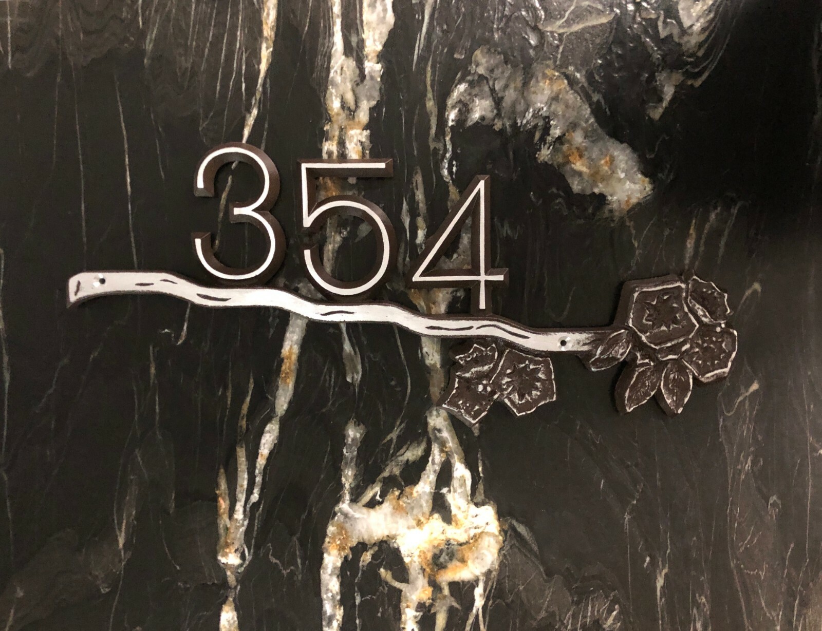 Address Plaque Aluminum Mountain Laurel Branch 20 1/2″ X 3/4 “X 10”