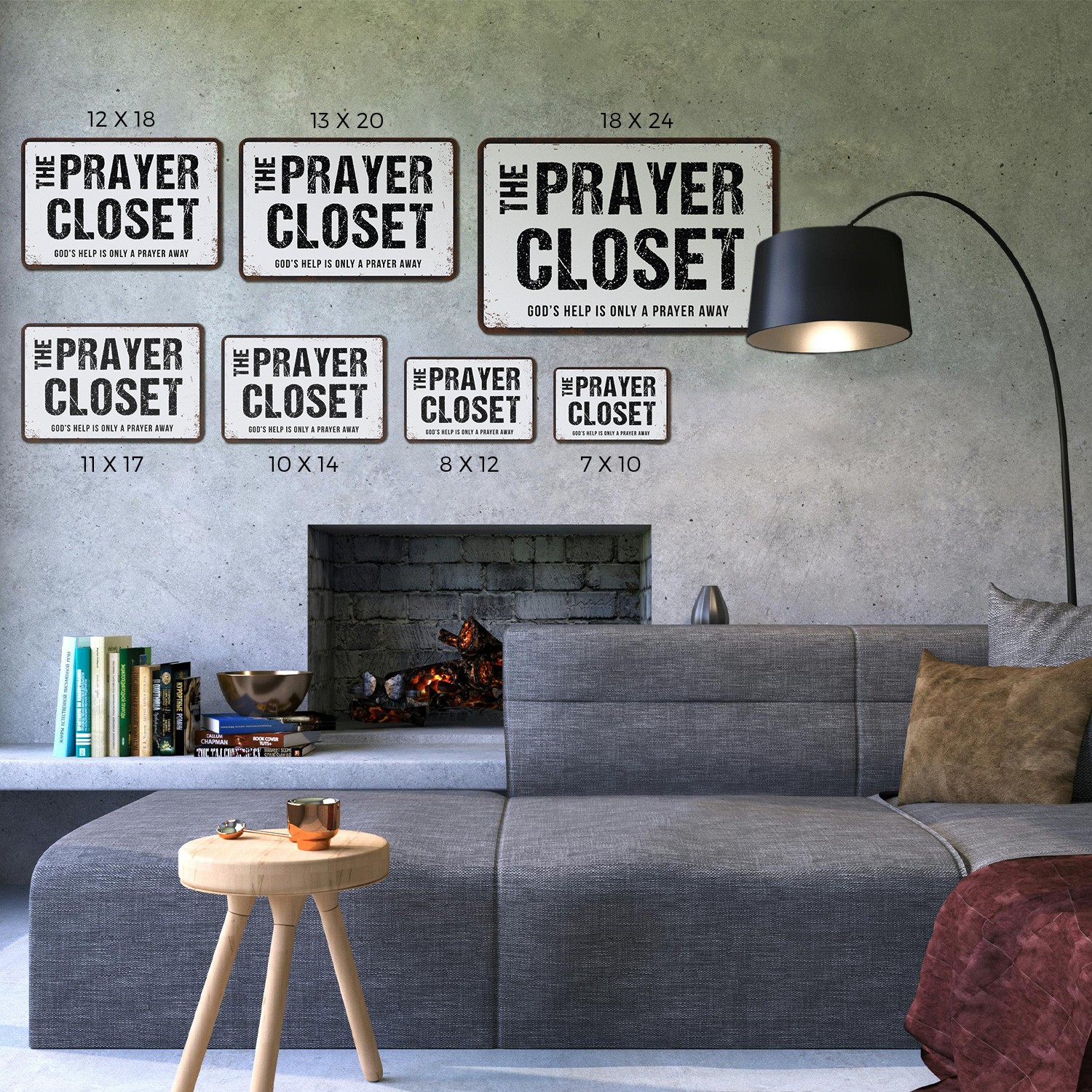 Prayer Closet Sign Kneel Pray Repeat Durable Perfect for Bedrooms Hallways