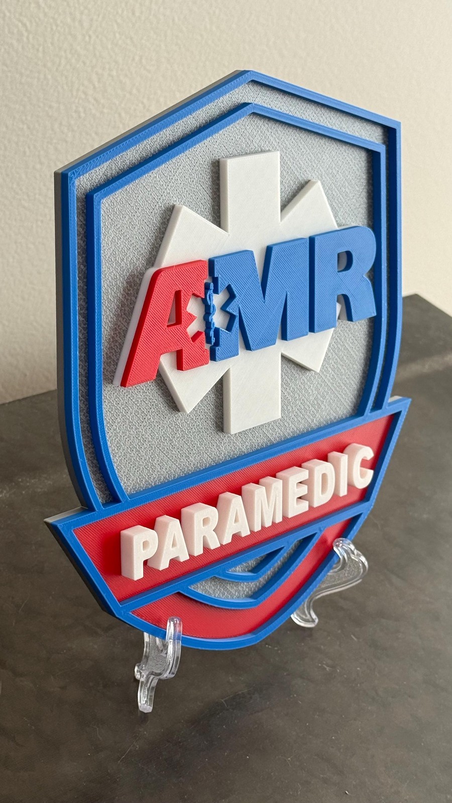 Paramedic Wall Art: AMR EMT 3D Embossed Plaque (Display or Gift)