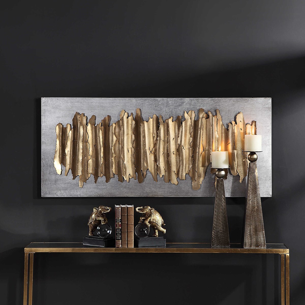 LEV IRON MODERN INDUSTRIAL WALL DECOR XXL 55″ WALL ART UTTERMOST 04195