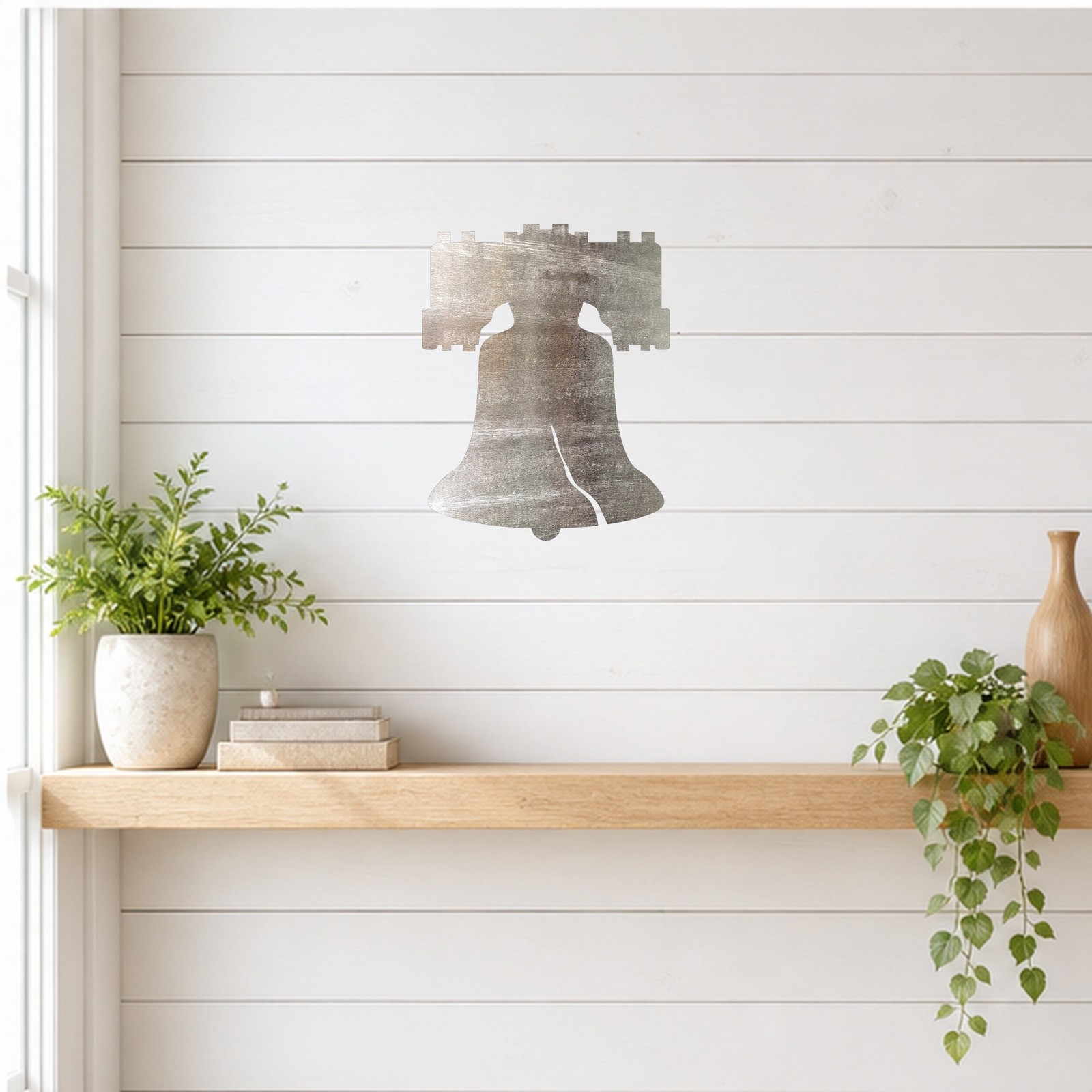 Liberty Bell 2 Steel Cutout Shape, Raw Metal Wall Art and Craft Supply