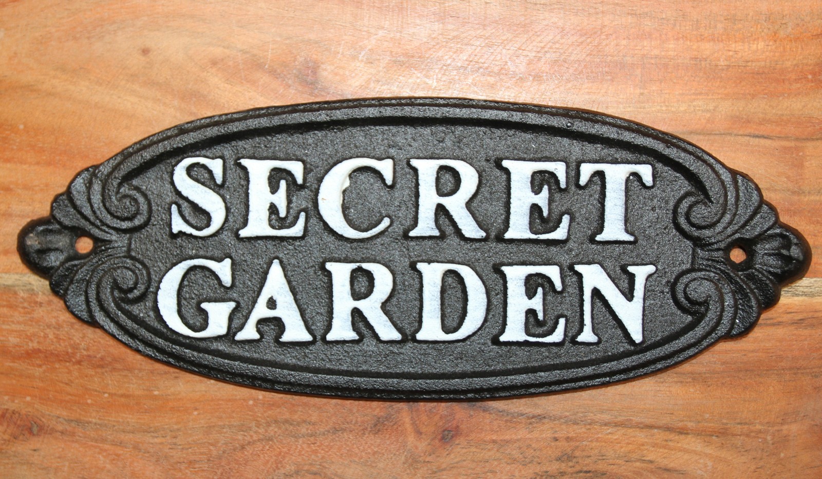 1-SECRET GARDEN PLAQUE,Upscale Garden Decor,Raised Letters,Solid Metal,Gifts