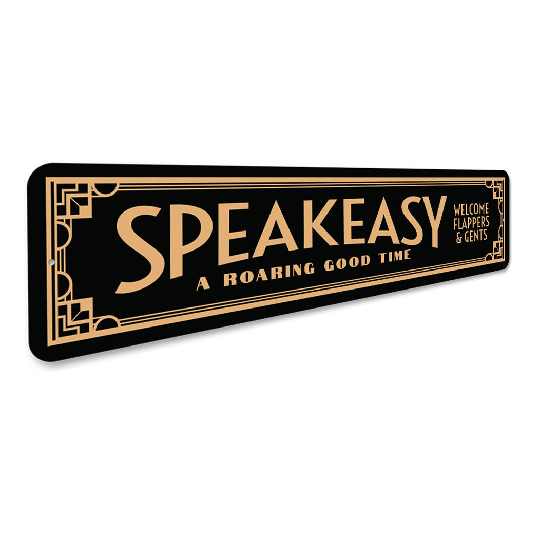 Roaring Good Time Speakeasy Metal Sign