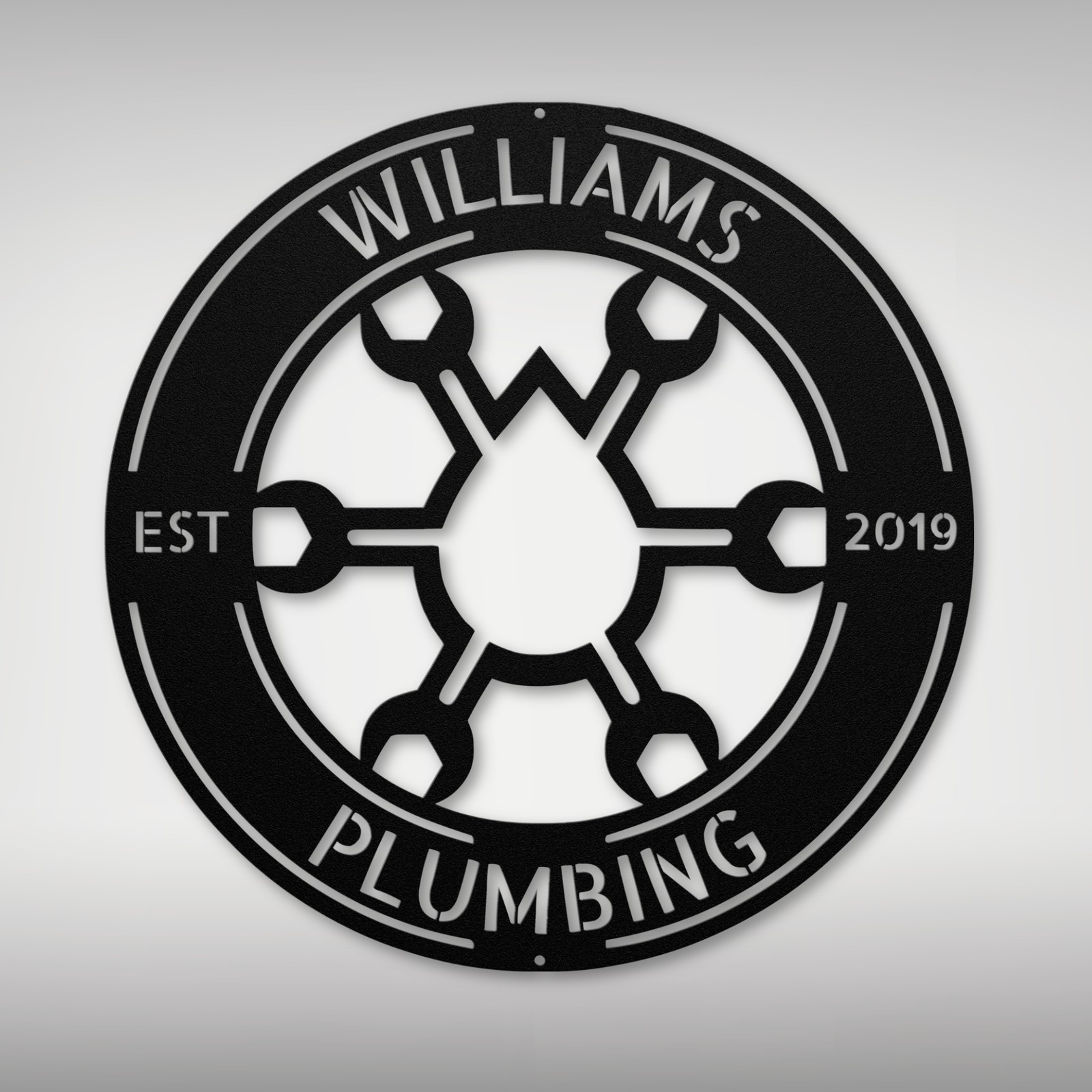 Personalized Plumbing Metal Sign Custom Home Decor Gift for Plumbers and DIYers