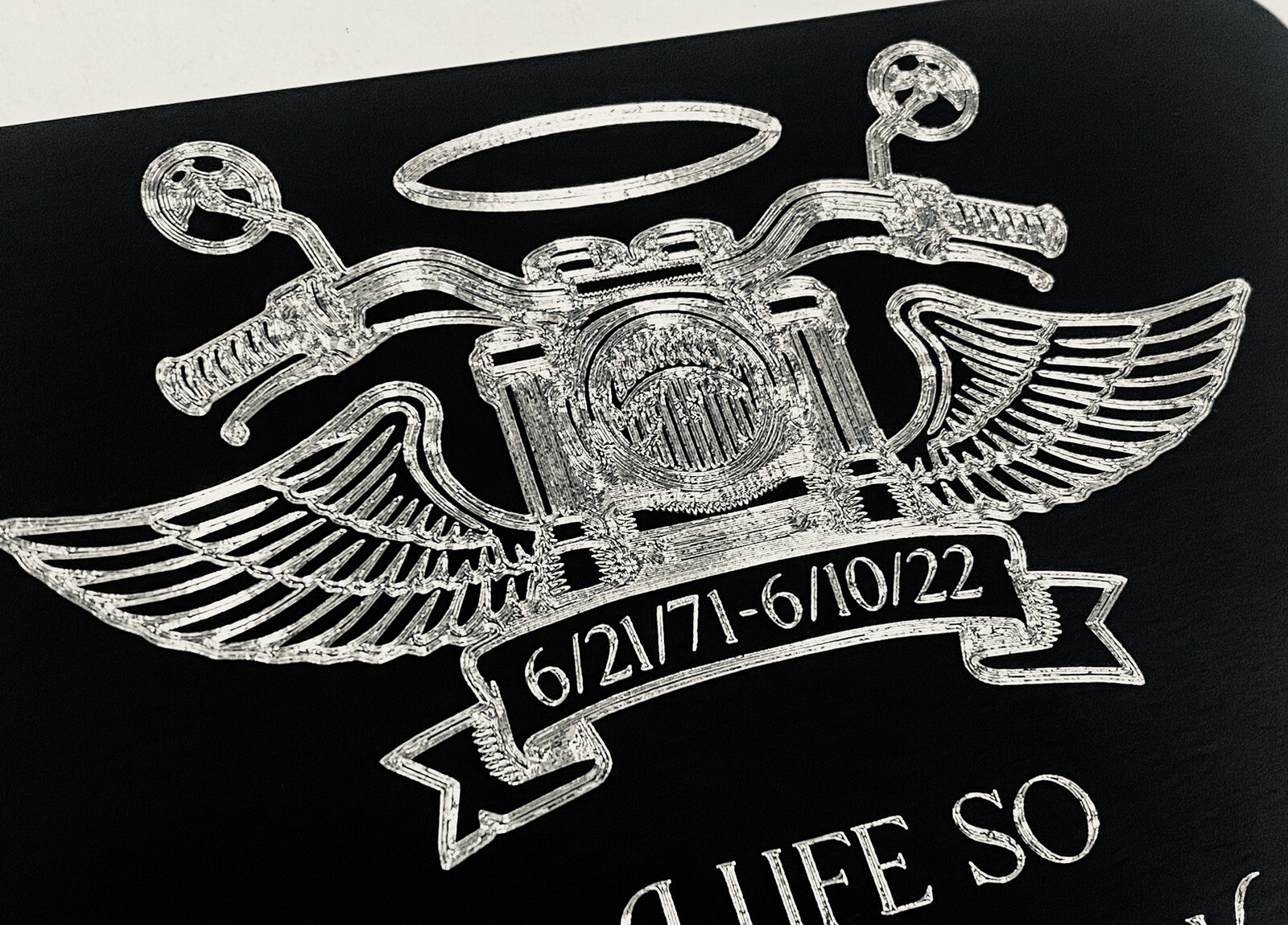 Personalized Motorcycle Bike Memorial Grave Marker In Memory Sign 10×7 Plaque