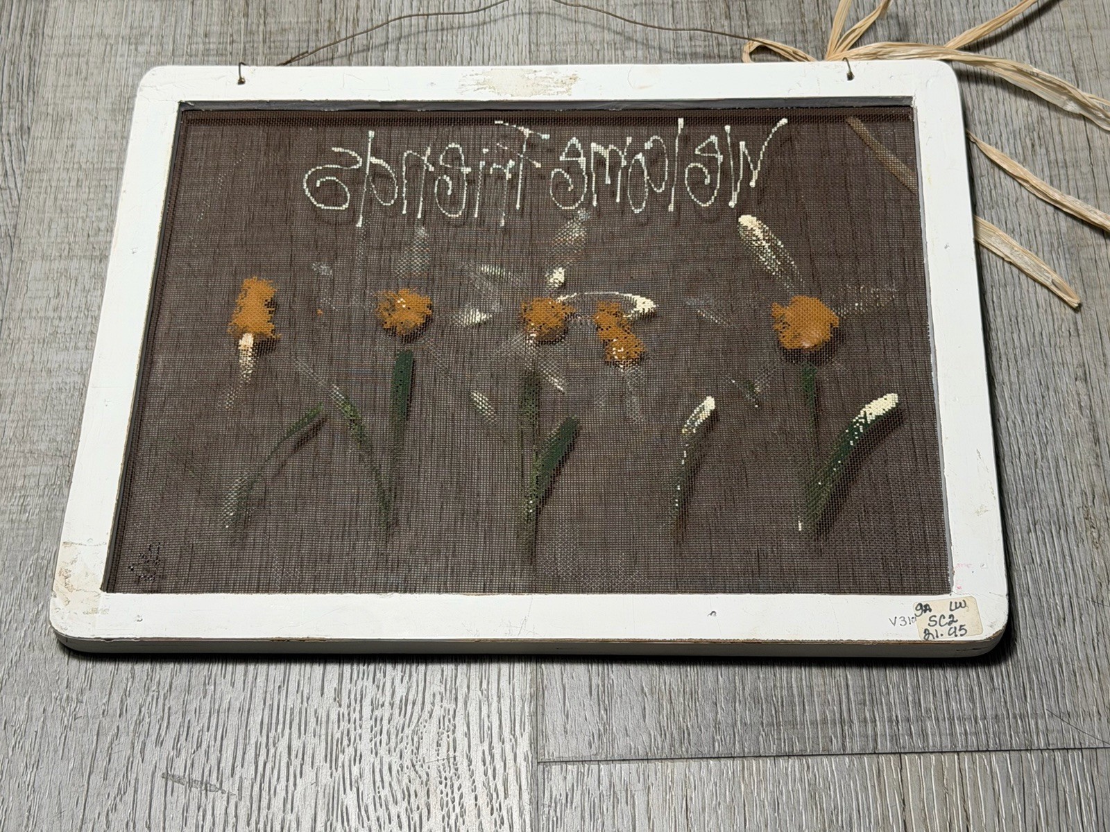 Welcome Friends, Daisy Wall Sign! Rustic Farmhouse Wall Decor 8 X 11