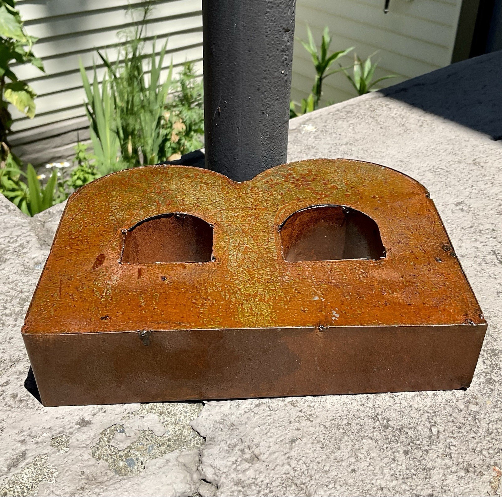 Metal letter B Aged Patina Rustic Decor Sign 9″ Farmhouse Industrial 3D