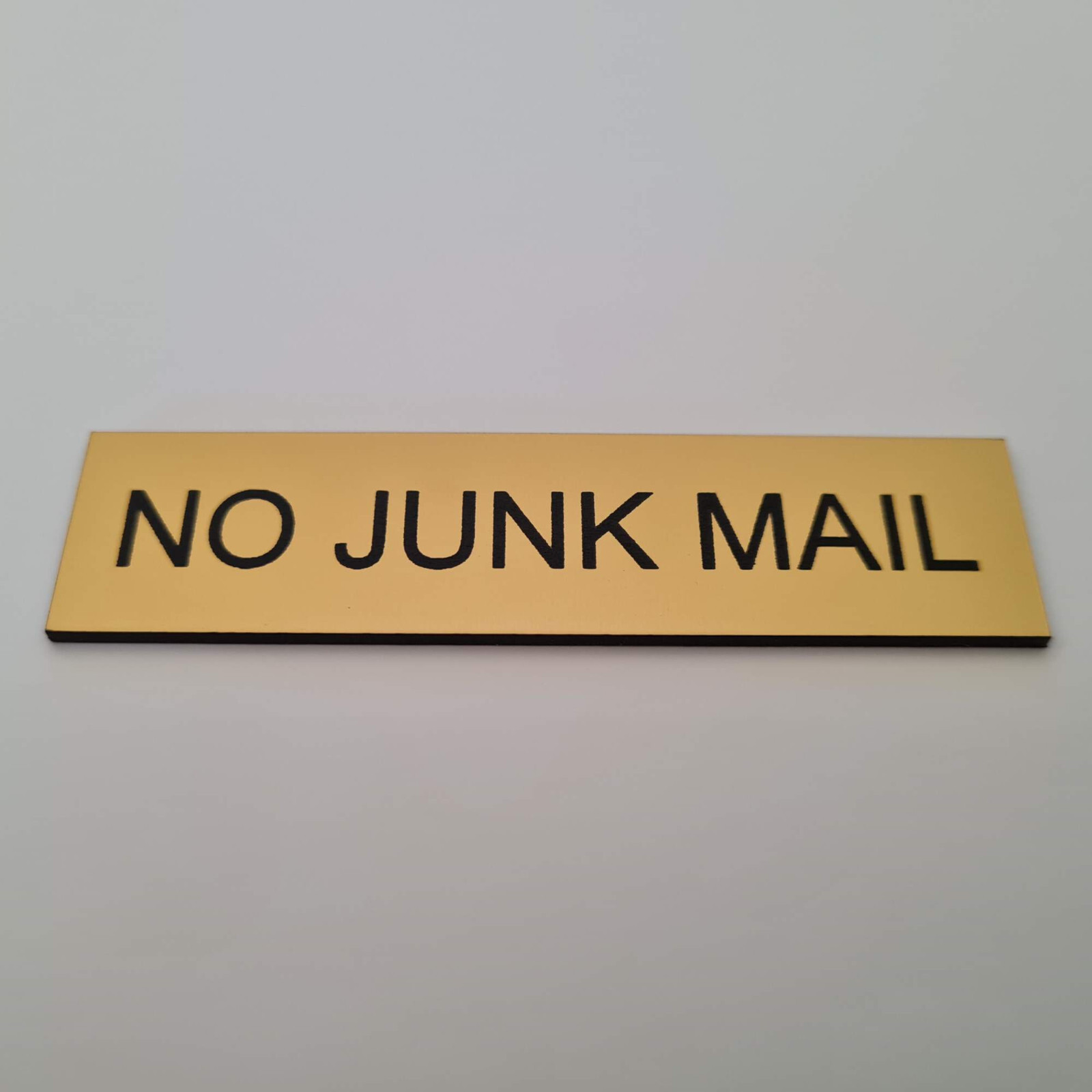 No Junk Mail Sign for Mailbox Letter Box – 30 Colours & 7 Small and Medium Sizes