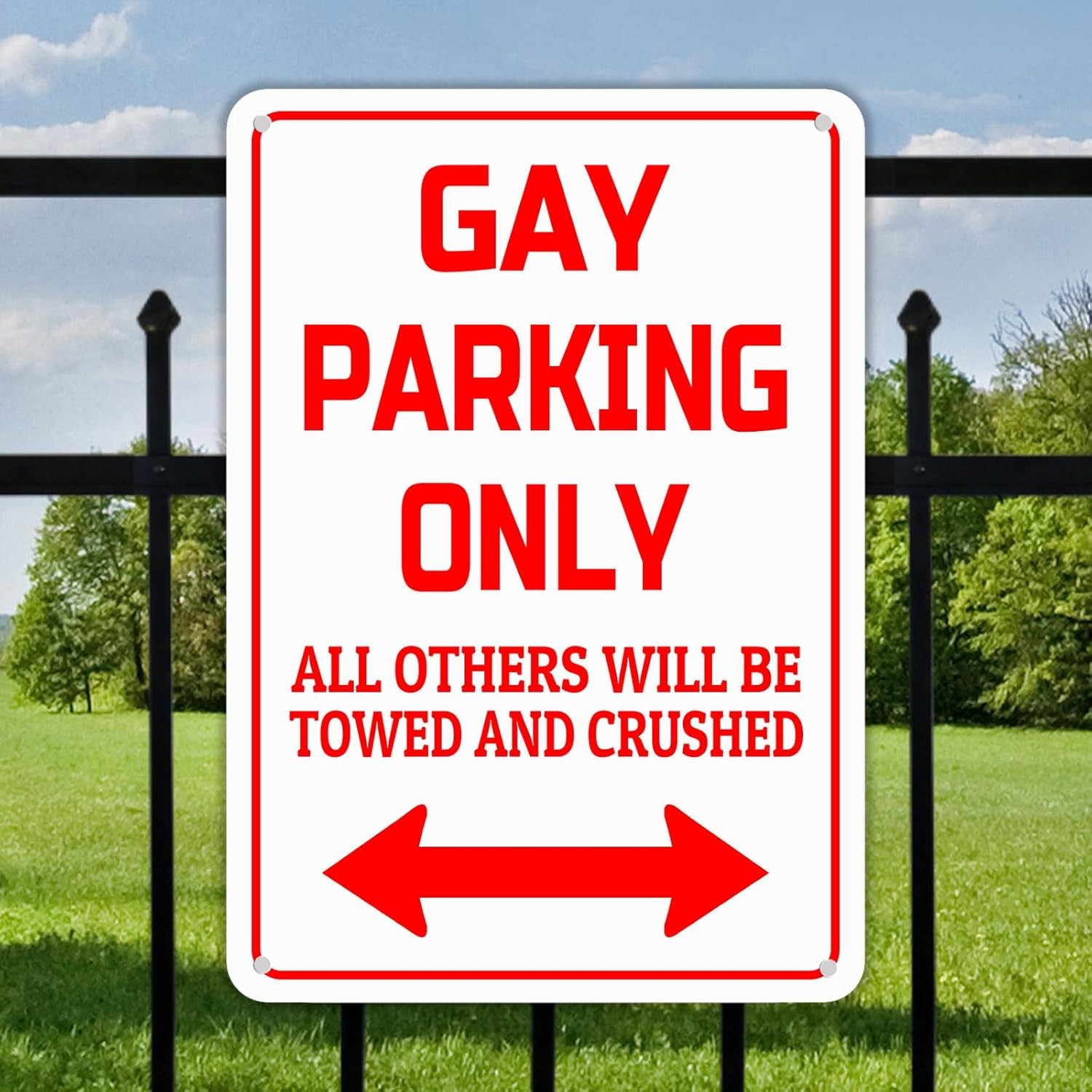 Gay Parking Only Sign Funny Plaque Garage Bar Wall Decor 12x8inches,
