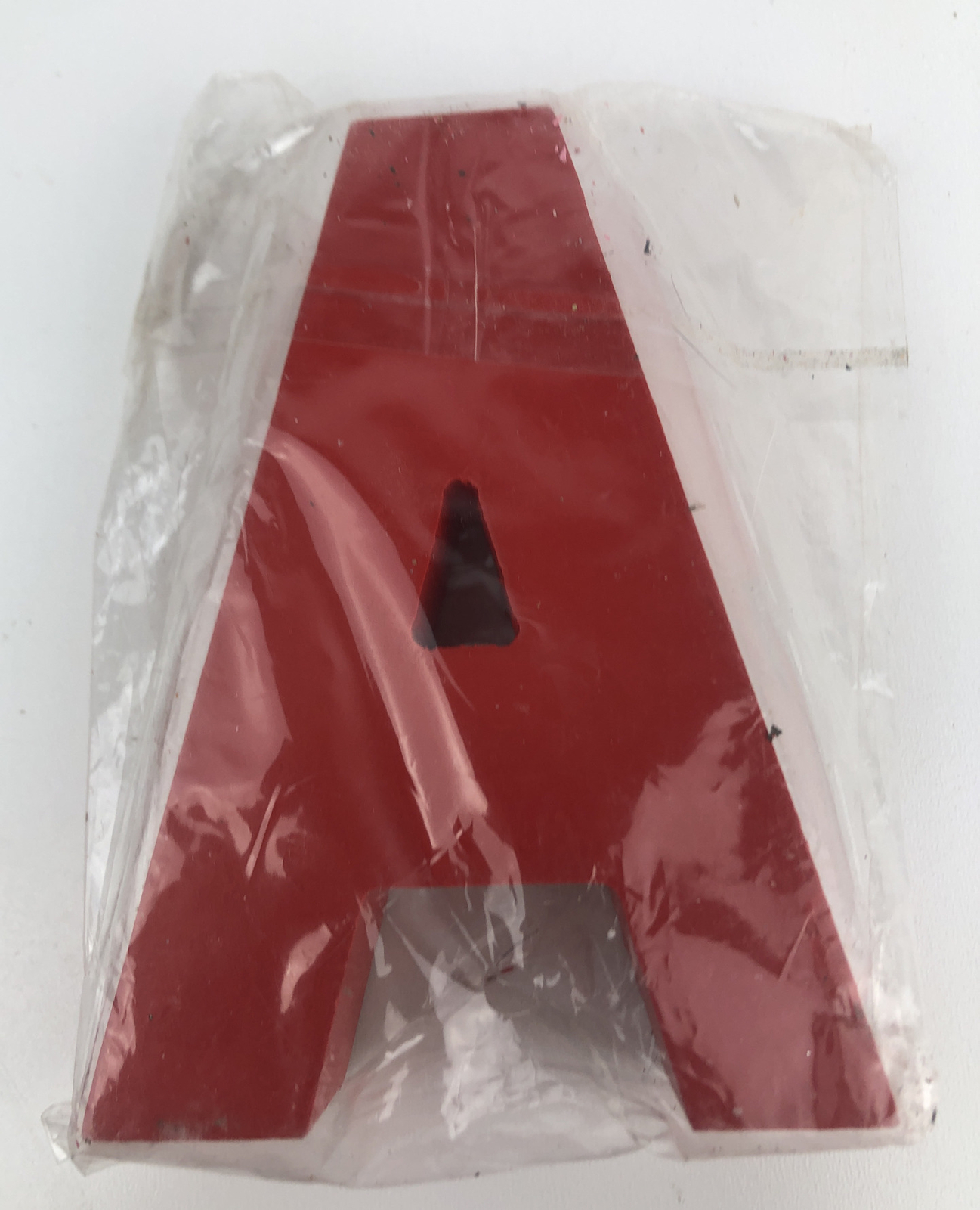 Plastic Block Letter “A” 4 1/2 Inches Tall New In Plastic