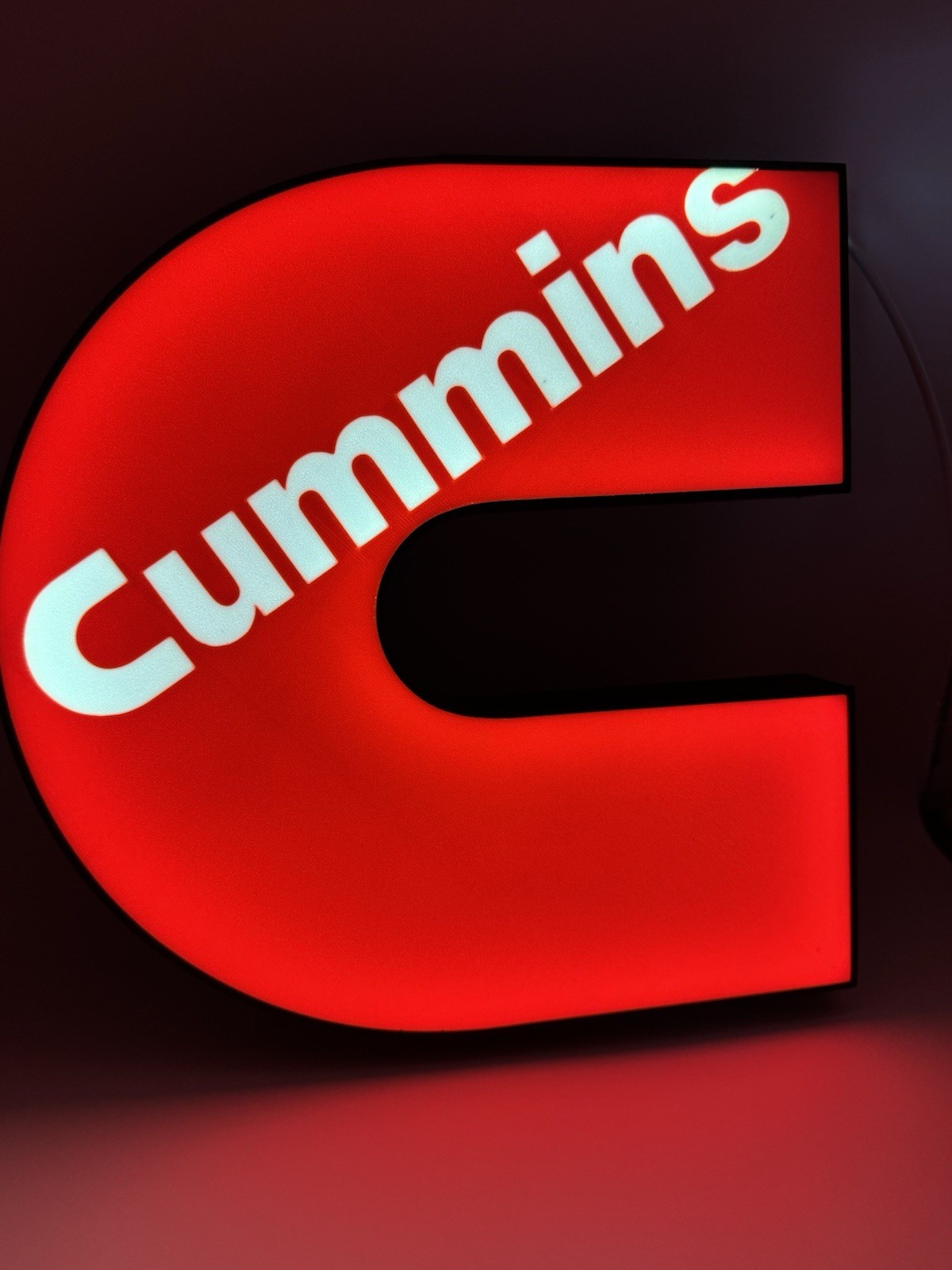 Red Cummins – Light Up LED Sign
