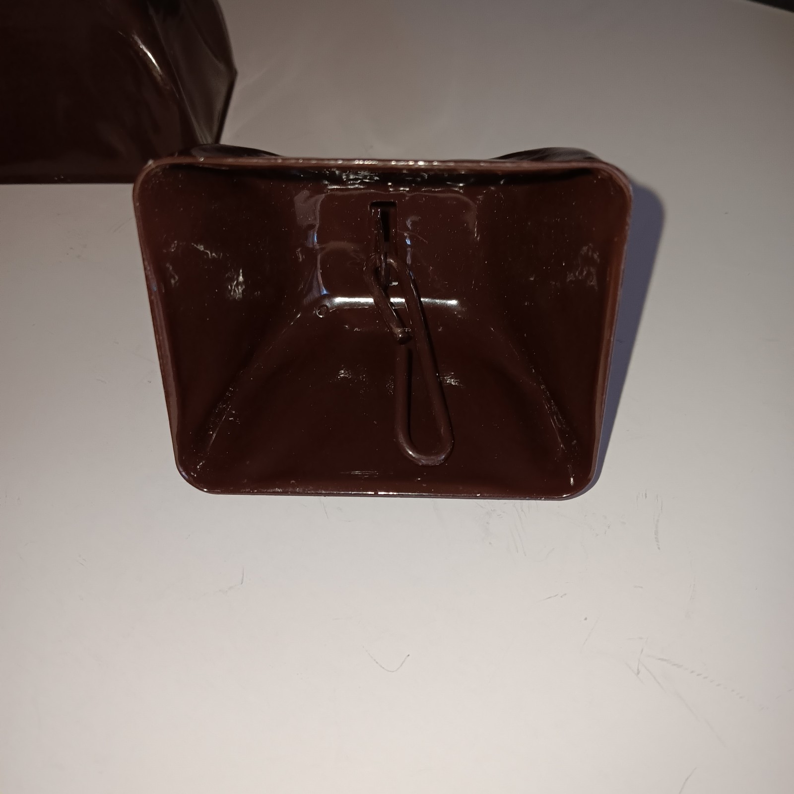 Metal Cowbells, Set Of Three, Metal On Metal Sound. Painted Brown. Decorative Or