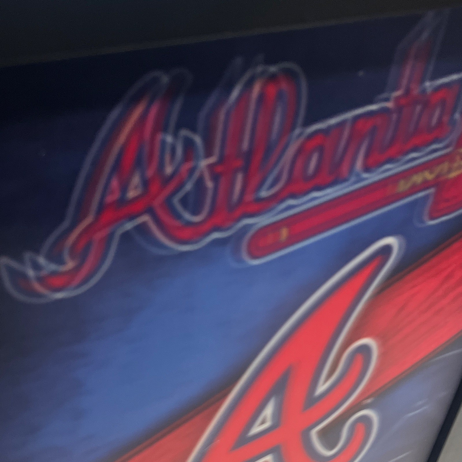 Officially Licensed Atlanta Braves MLB Framed Wood Lenticular Plaque 10×13″