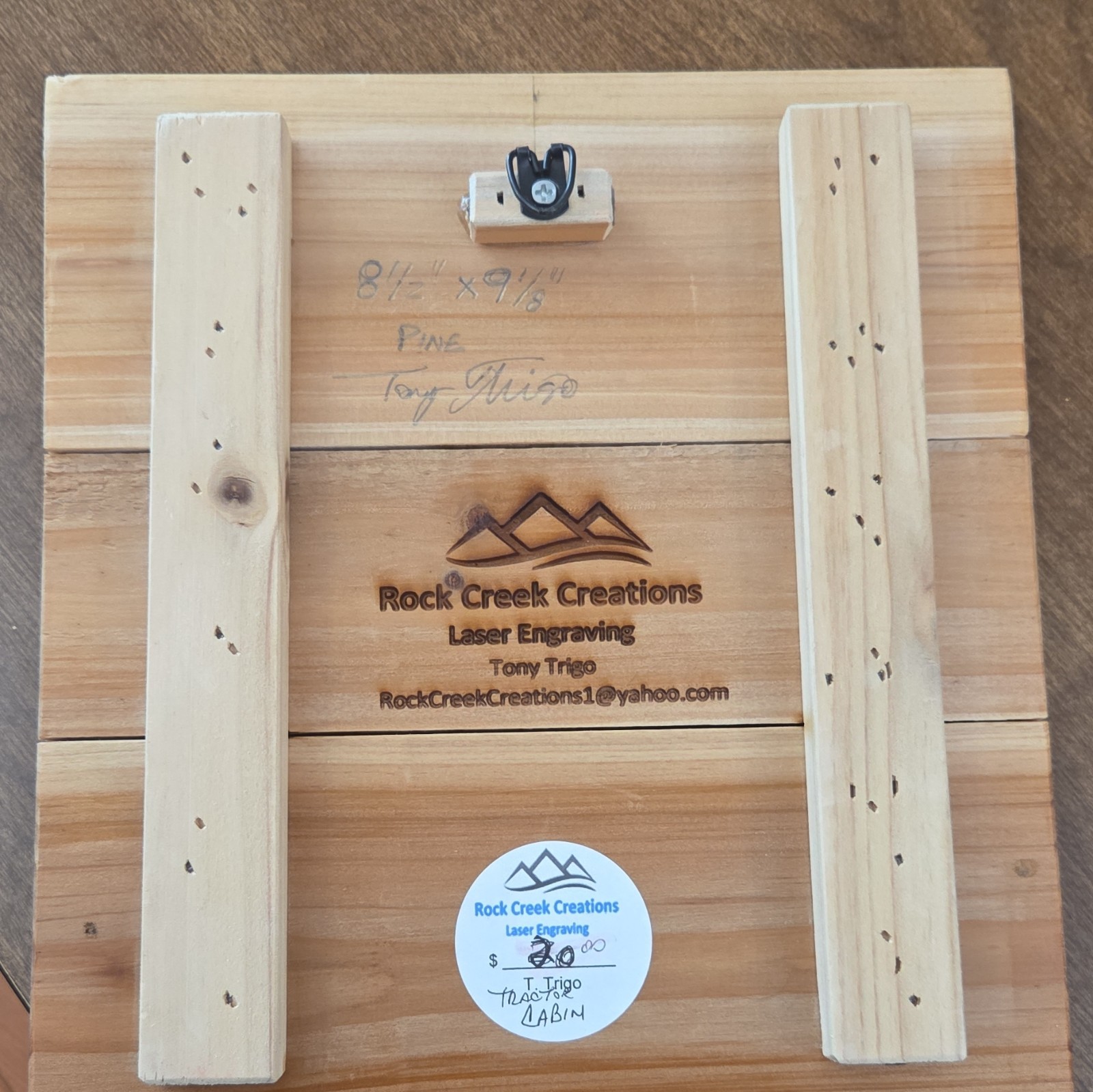 Rock Creek Creations Engraved Wood Wall Plaque Farm Barn Tractor 8 1/2×9 1/8