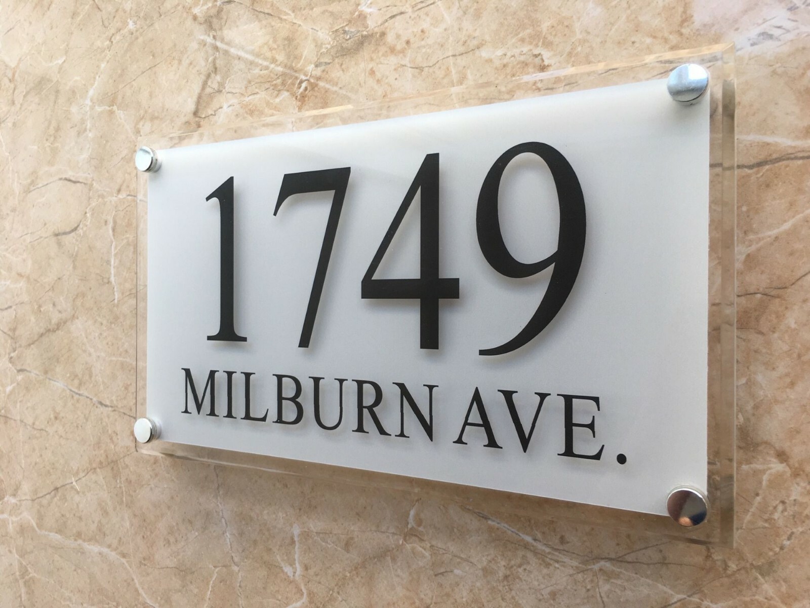 Large MODERN Crystal effect House Signs Plaques Door Numbers Name Plate Elegant!