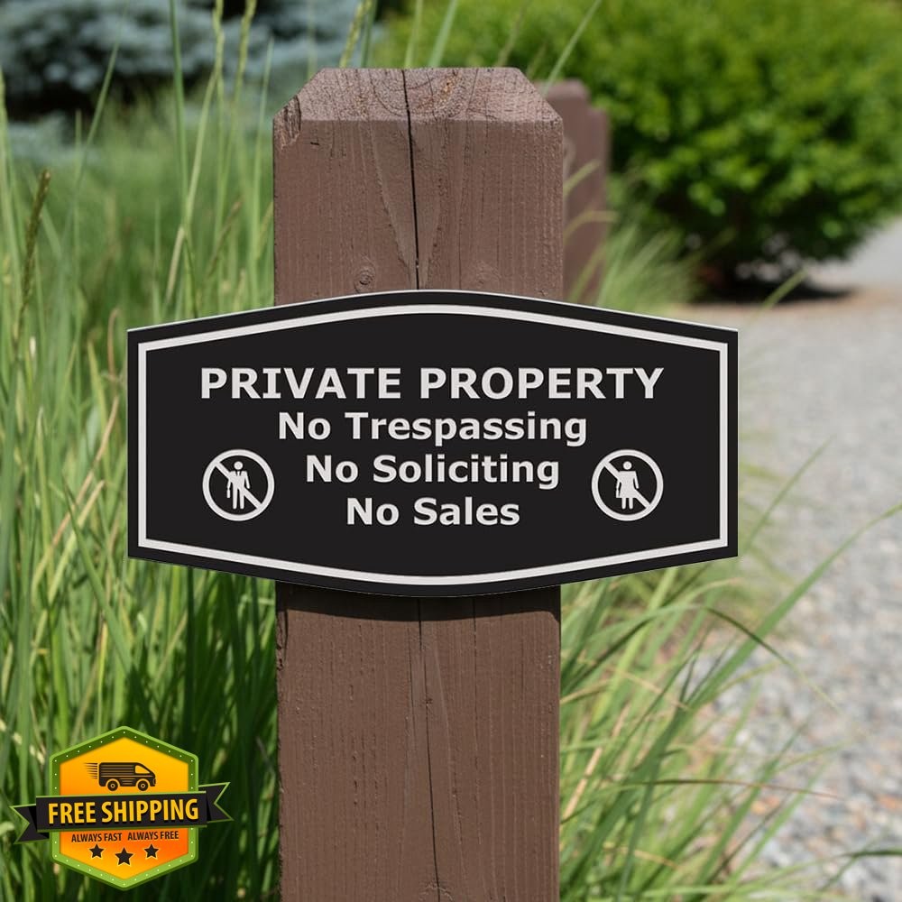 Signs ByLITA Black No Trespassing 3×6″ Sign