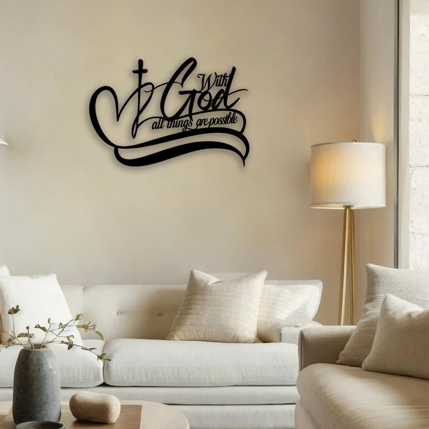 Cross Metal Wall Decor – Inspirational Room Decor Christian Wall Art Motivati…