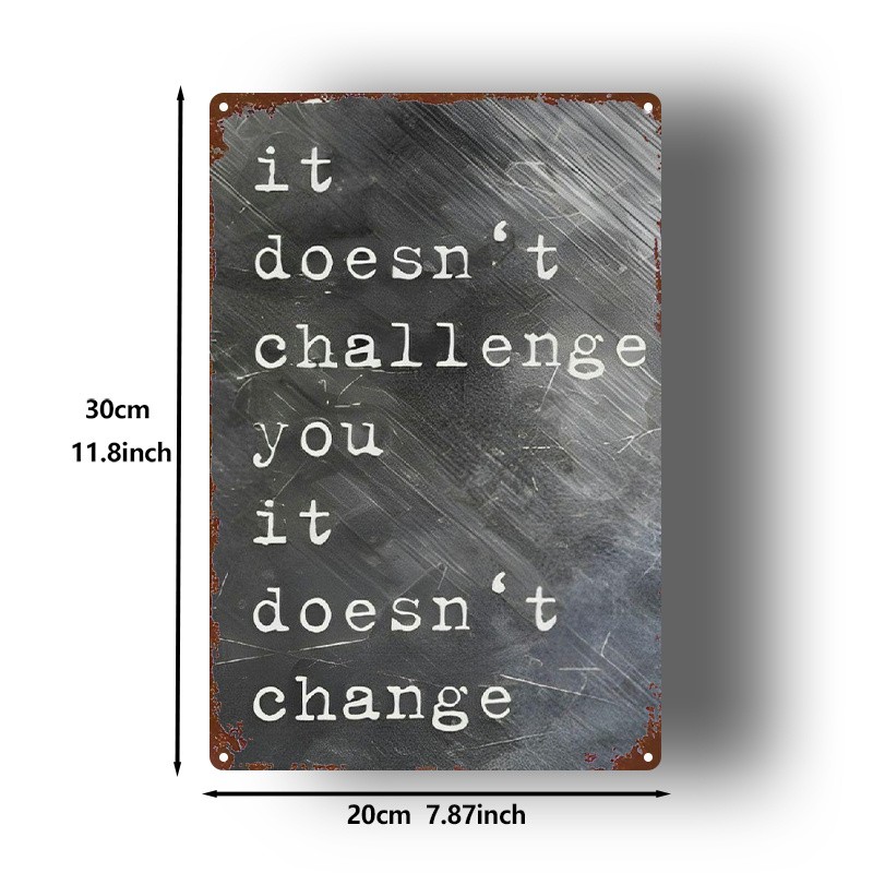 Metal Chalkboard Sign 8×12 Inches English Poster