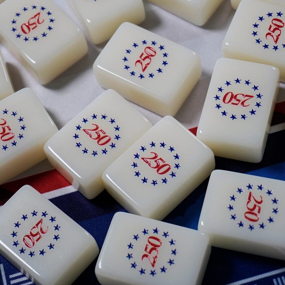 American 250th Anniversary Commemorative Mahjong tiles Acrylic 160pcs free ship