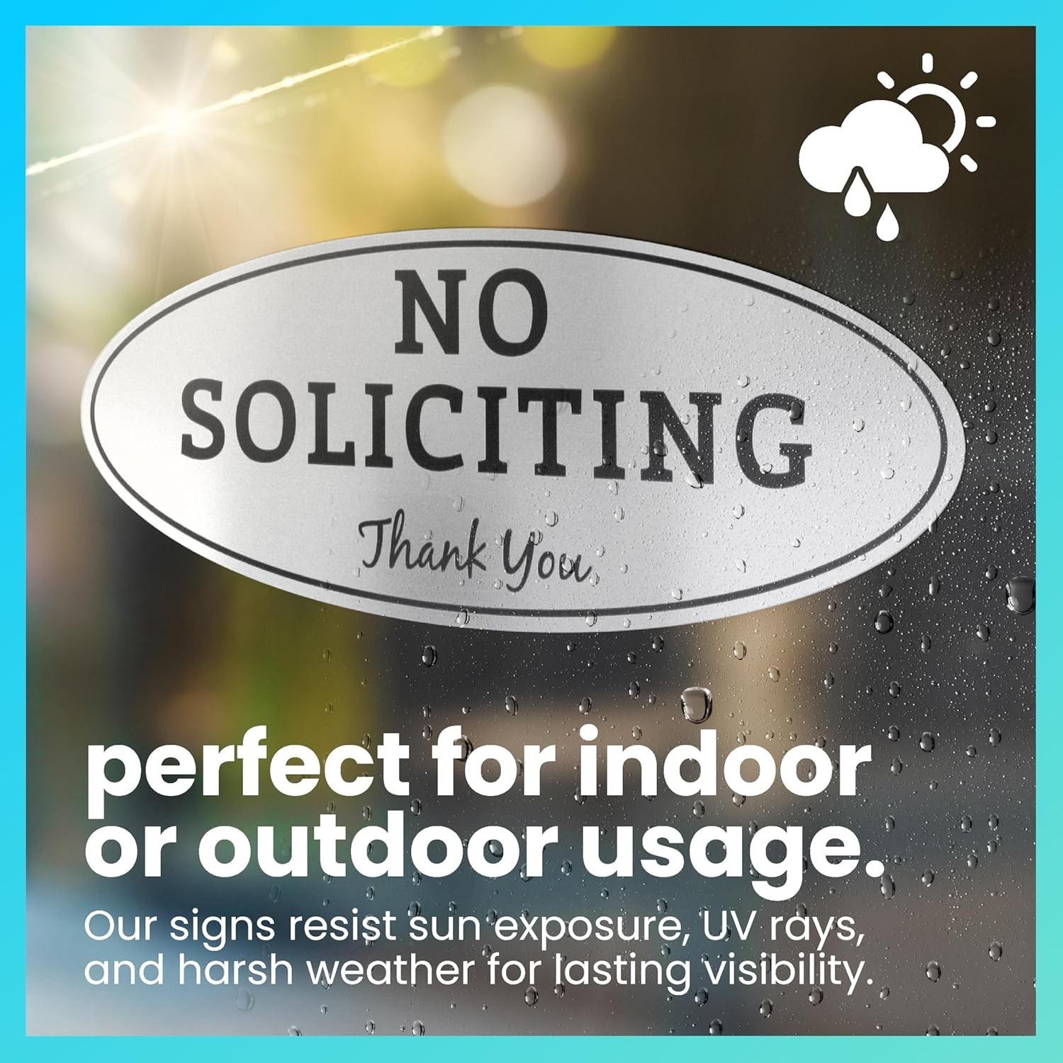 No Soliciting Sign for House or Business – Durable Indoor/Outdoor Sign – Easi…