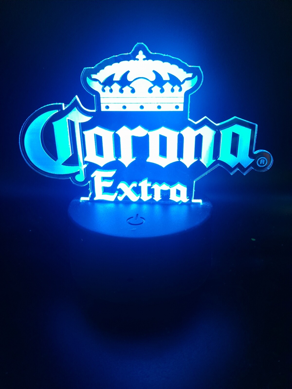 Edge Lit Tabletop Sign, Multi-Colored LED, LaserEtch, Corona Cerveza Beer