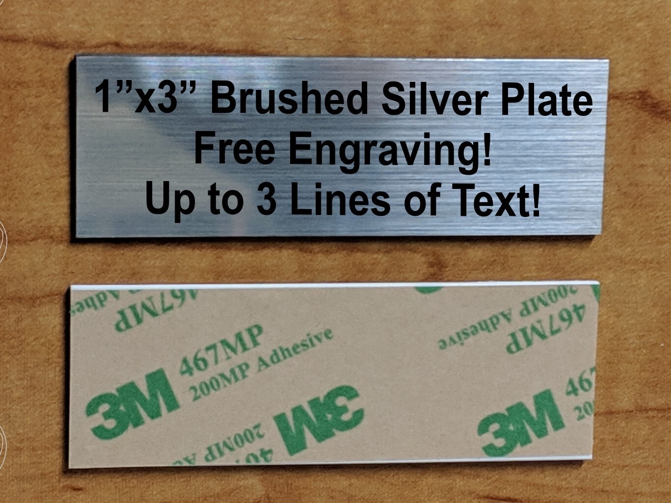 Custom Engraved 1×3 Brushed Finish Tag Sign Plate | Hunting Sports Award Badge