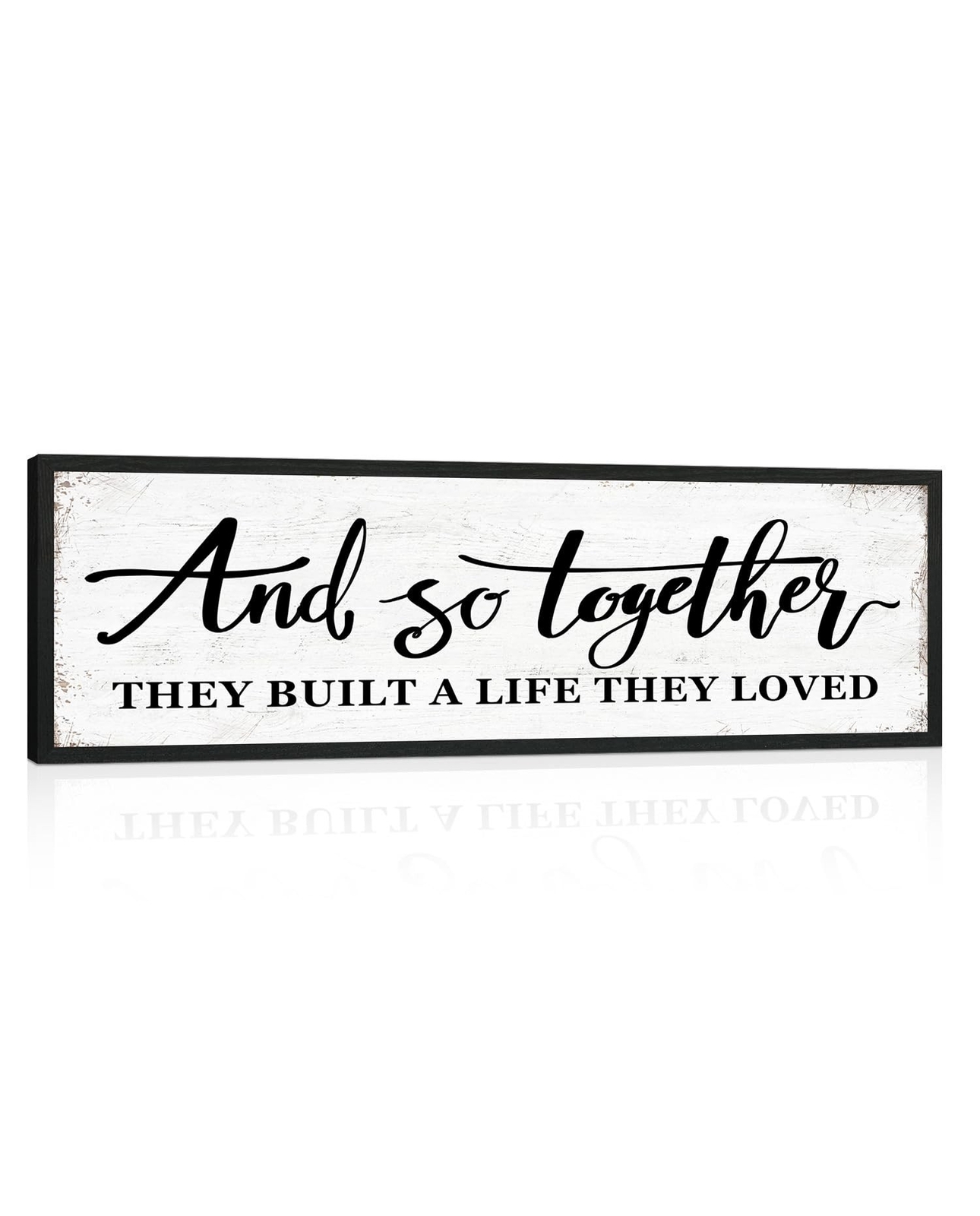 And So Together They Built a Life They Loved Sign: Rustic Bedroom Signs Wall …