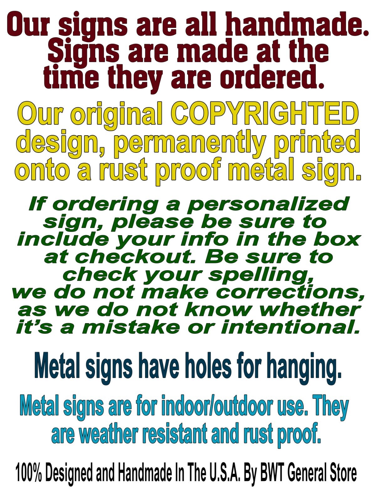 Personalized Lake House Rules Make Memories 9 x 12″ Metal Cabin Cottage SIGN