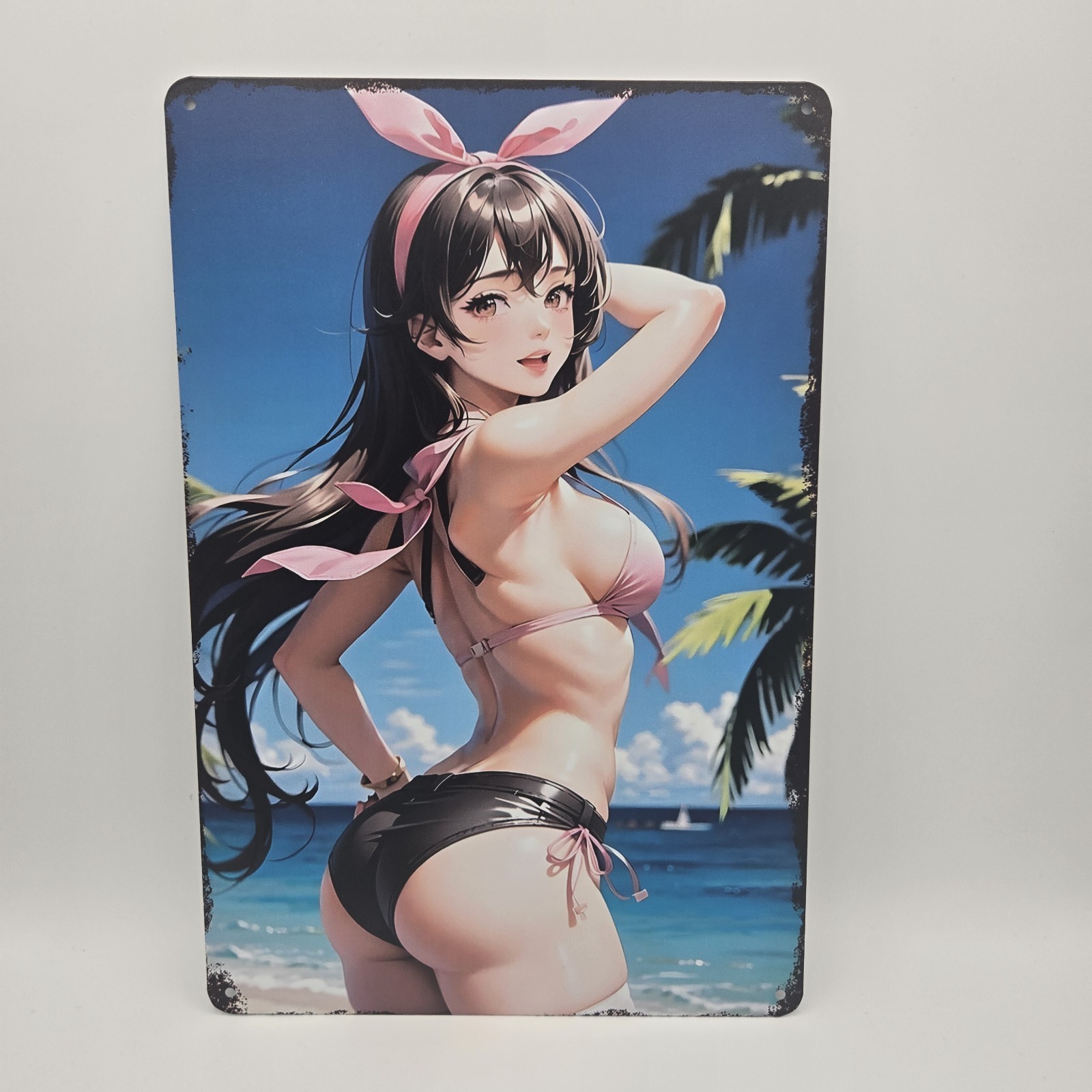 Pinup Anime Girl Metal Tin Sign Wall Posters 8×12