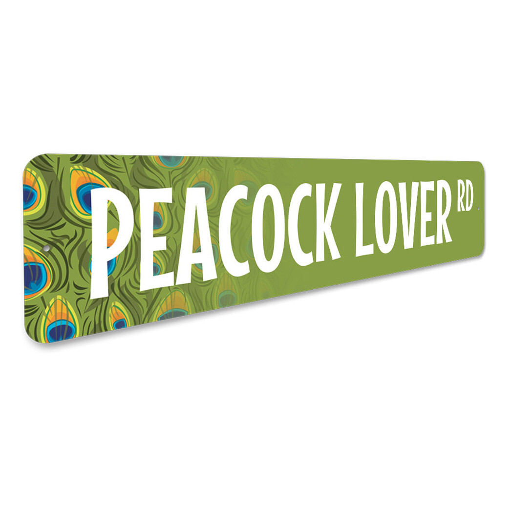 Peacock Lover RD, Wildlife Road Sign, Peacock Design Street Metal Sign