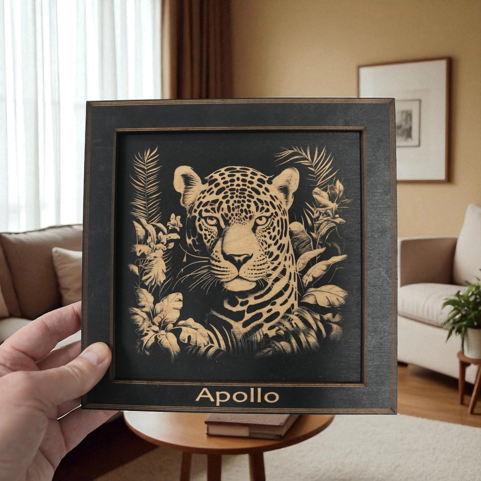 Framed Art – PERSONALIZED – CUSTOM – Leopard
