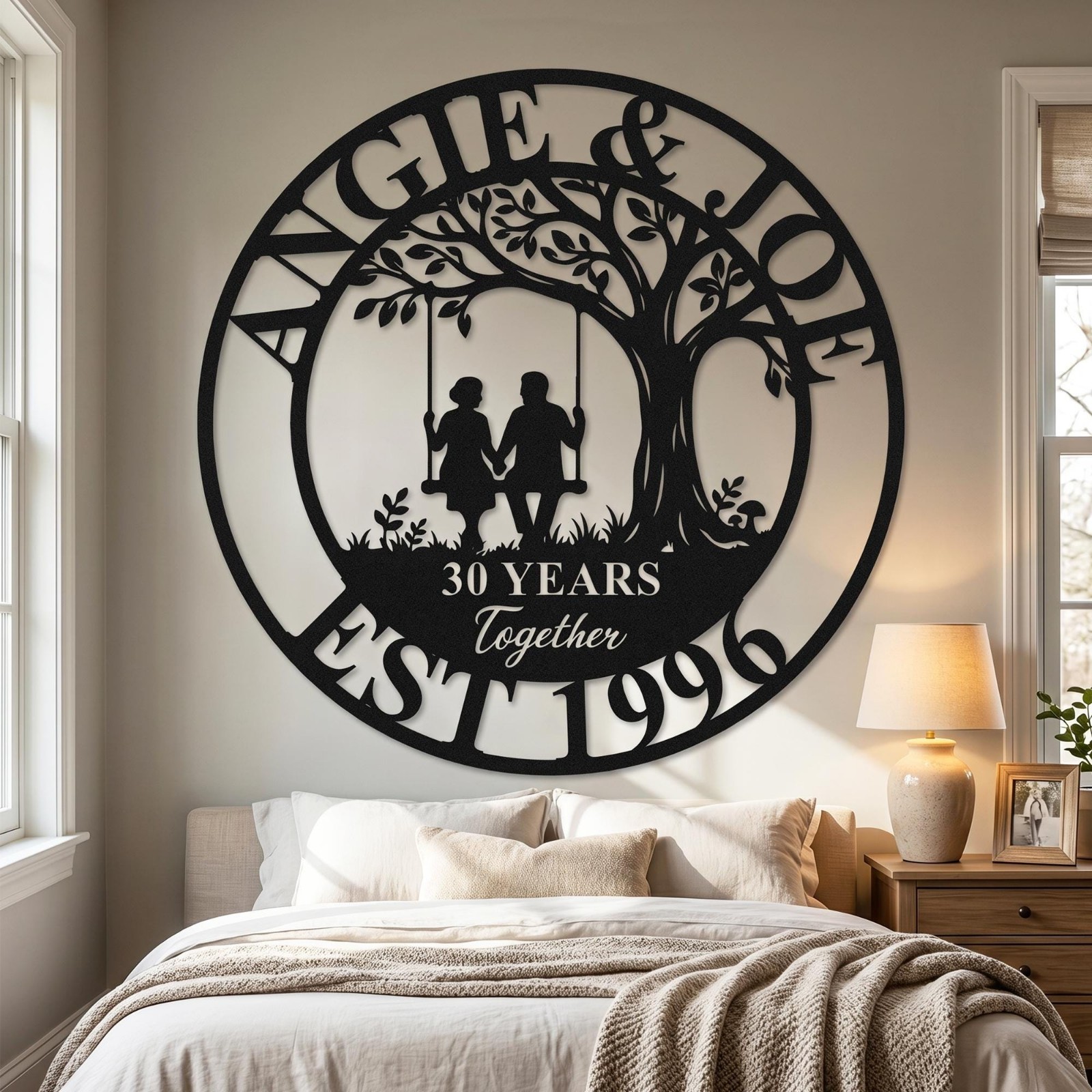 Personalized Years Together Pearl Anniversary Metal Sign Gift