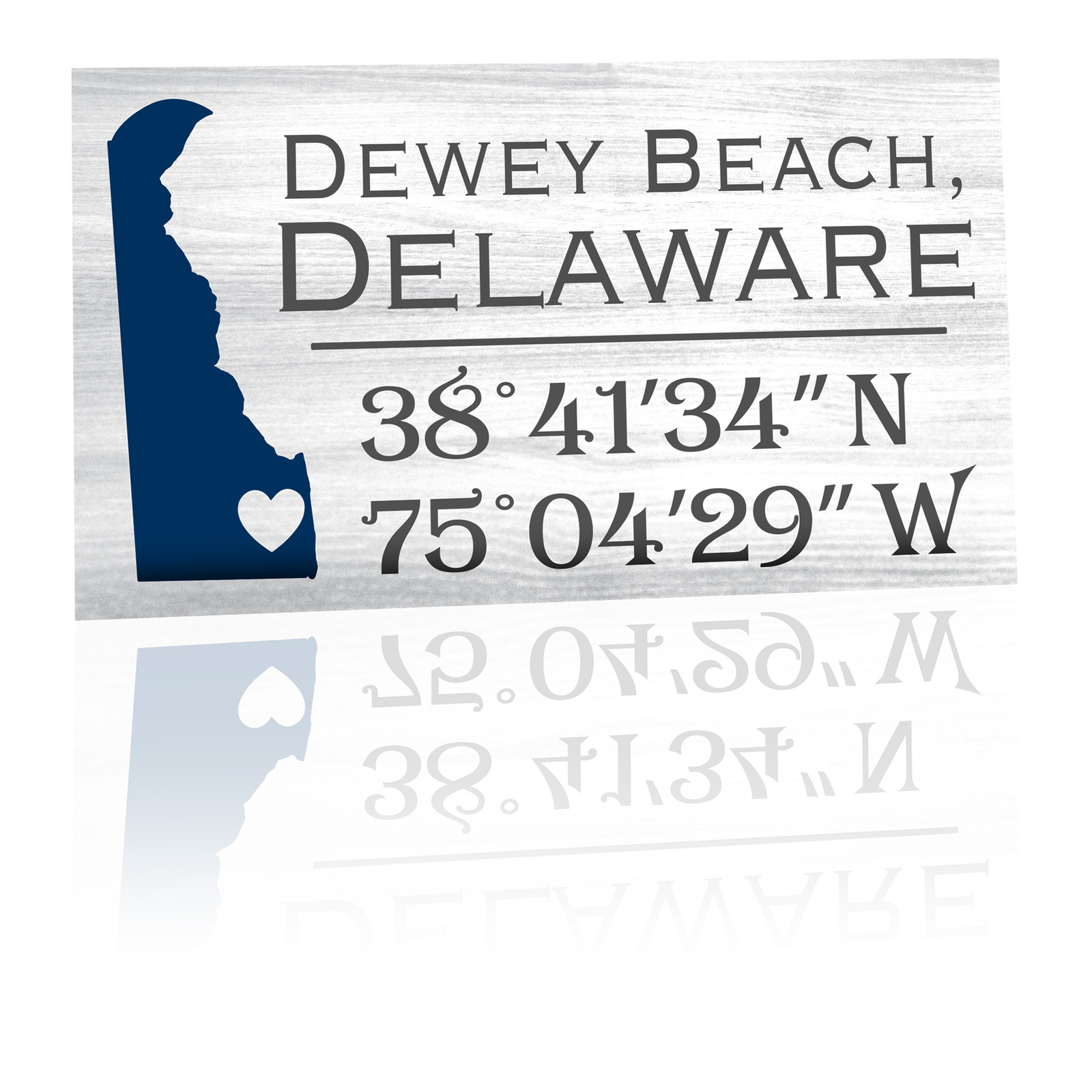 JennyGems Dewey Beach Delaware Gifts, Delaware Souvenirs, Compass Coordinates