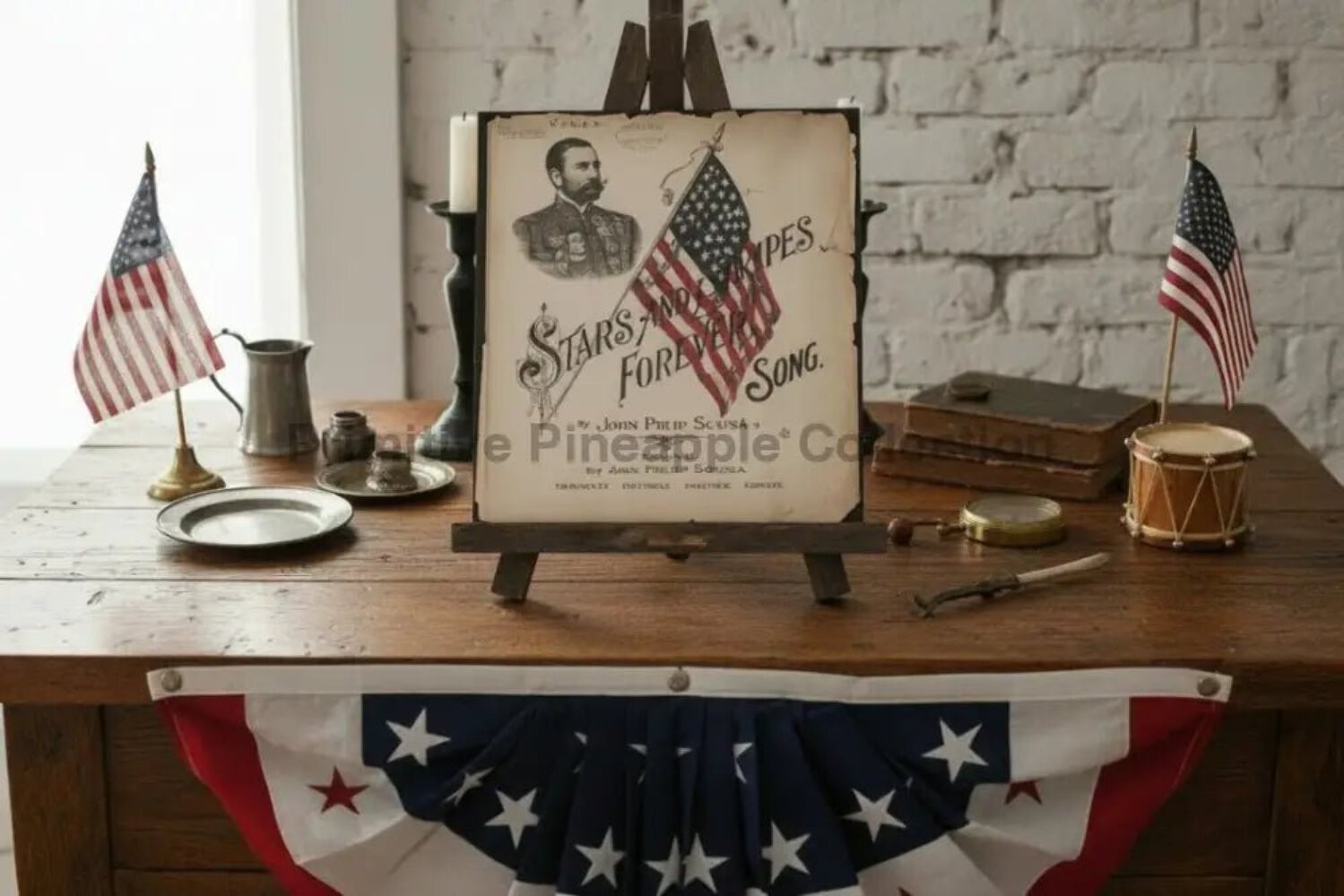 Stars and Stripes Forever Metal Sign – 12×8 Inch Primitive Americana Decor