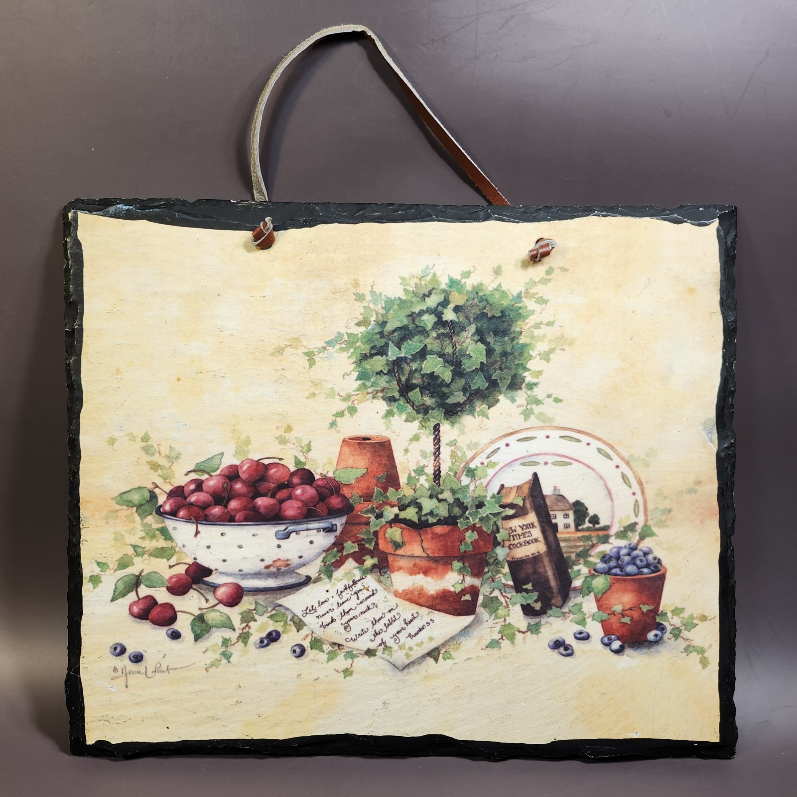 Annie LaPoint Art Print Slate Wall Hanging Decor French Country Farmhouse