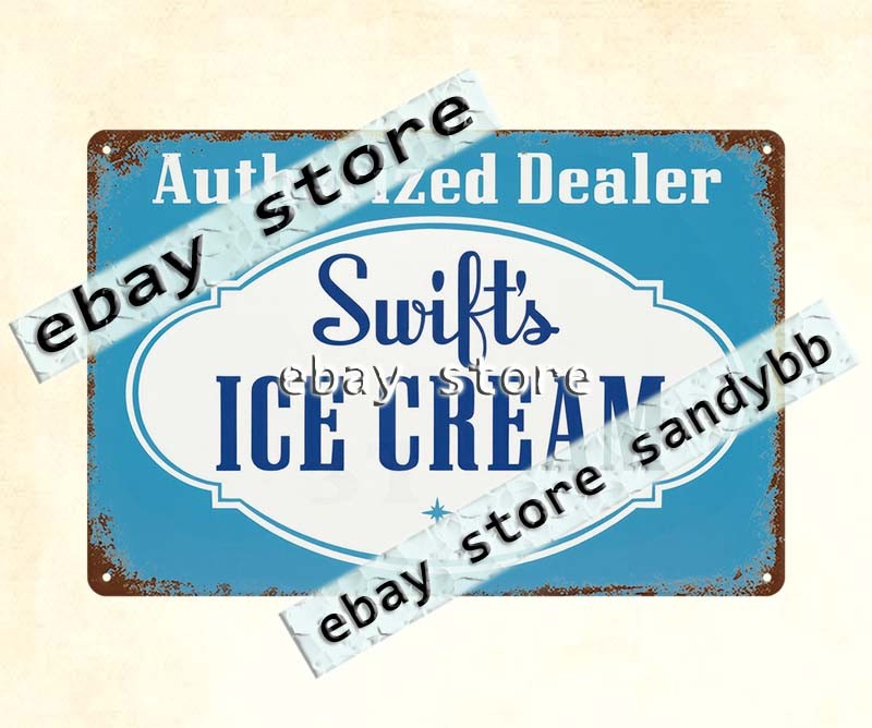 1950s Swift’s Ice Cream nostalgia food poster tin sign