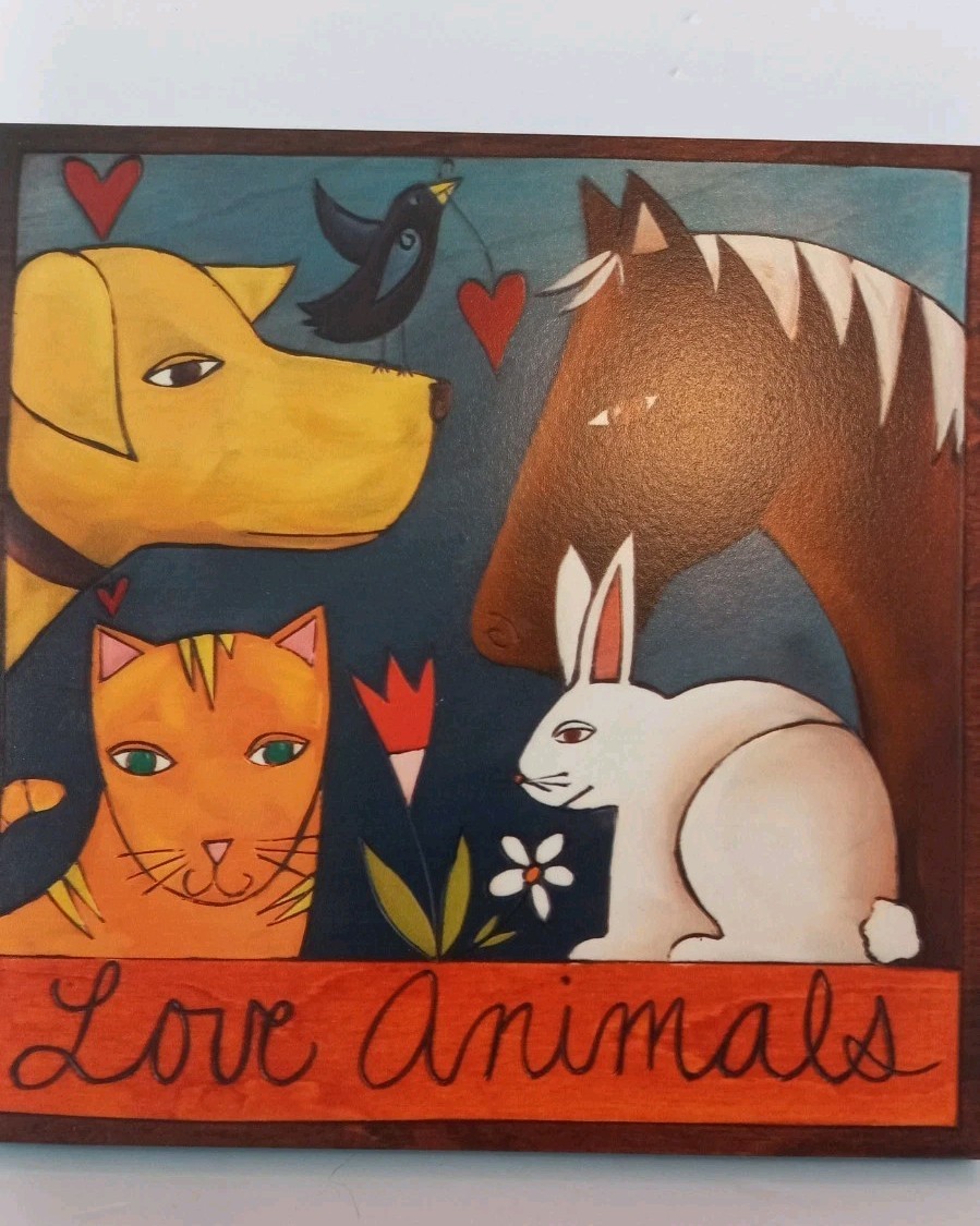 Sincerely Sticks “Fur Babies” Love Animals Wall Plaque Dog Bird Horse Cat Rabbit