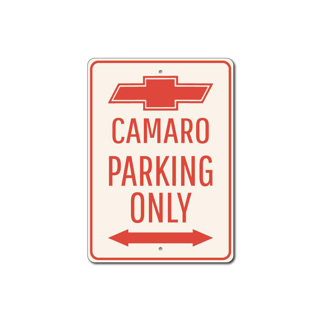 Chevy Camaro Parking Metal Sign Car Chevrolet Garage Racing Classic Wall Art