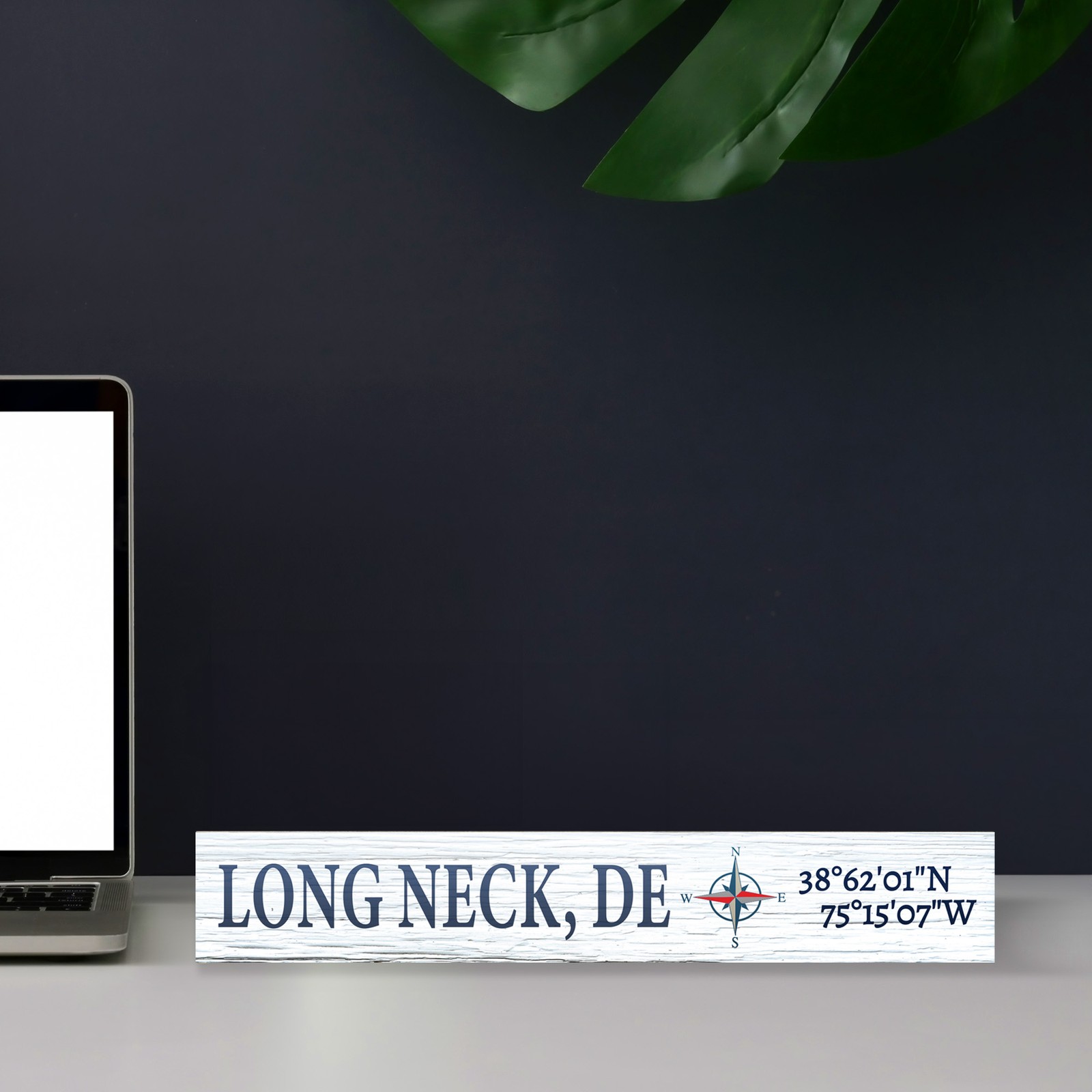 JennyGems Long Neck Delaware Gifts and Souvenirs, Delaware Sign, Coordinates