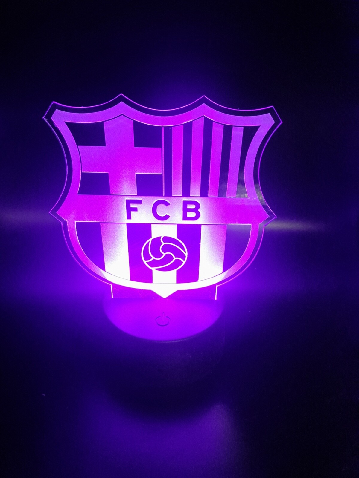 Edge Lit Tabletop Sign, Multi-Colored LED, FC Barcelona Football Soccer Futbol