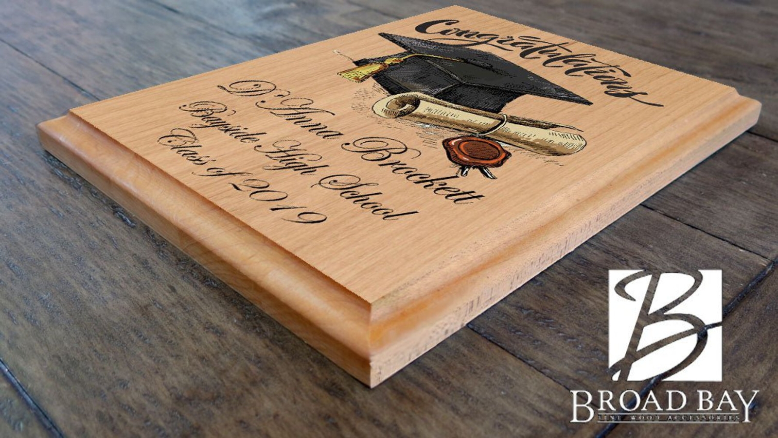 Personalized Graduation Gift Plaque – Custom Wood Sign for High School or Colleg