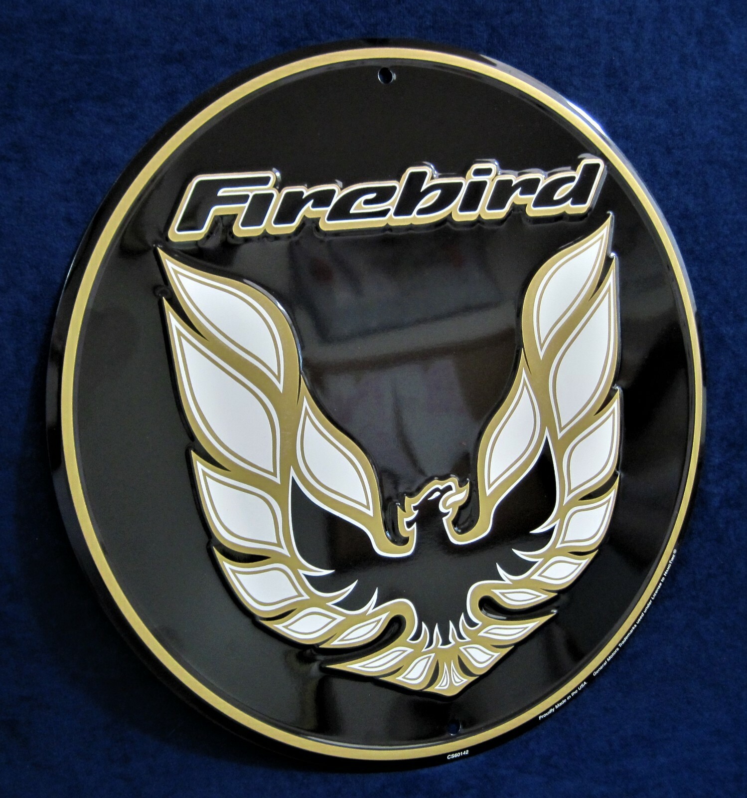 Pontiac FIREBIRD Trans Am -*US MADE*- Round Embossed Sign – Man Cave Garage Bar
