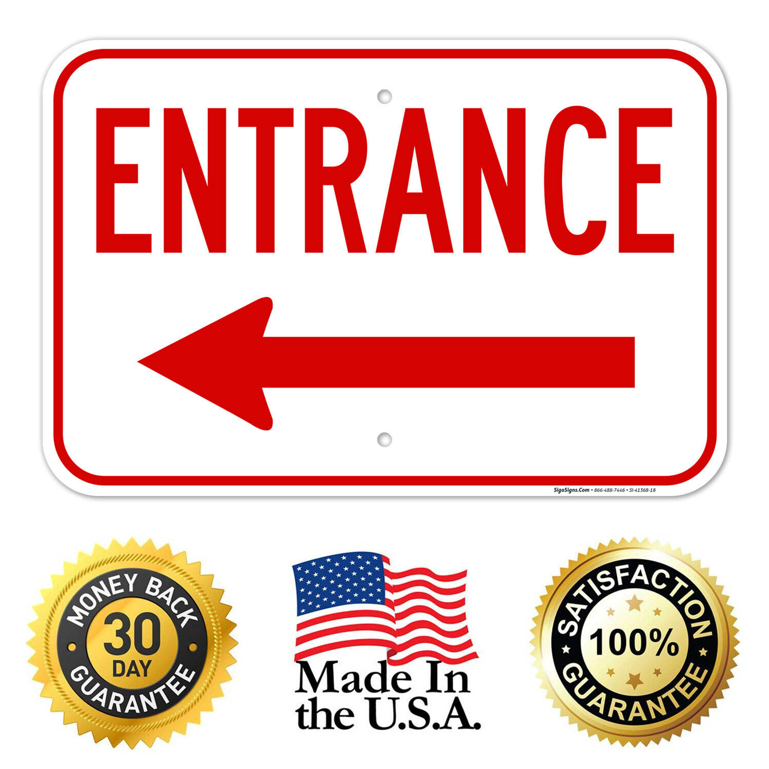 Left Arrow Entrance Sign,