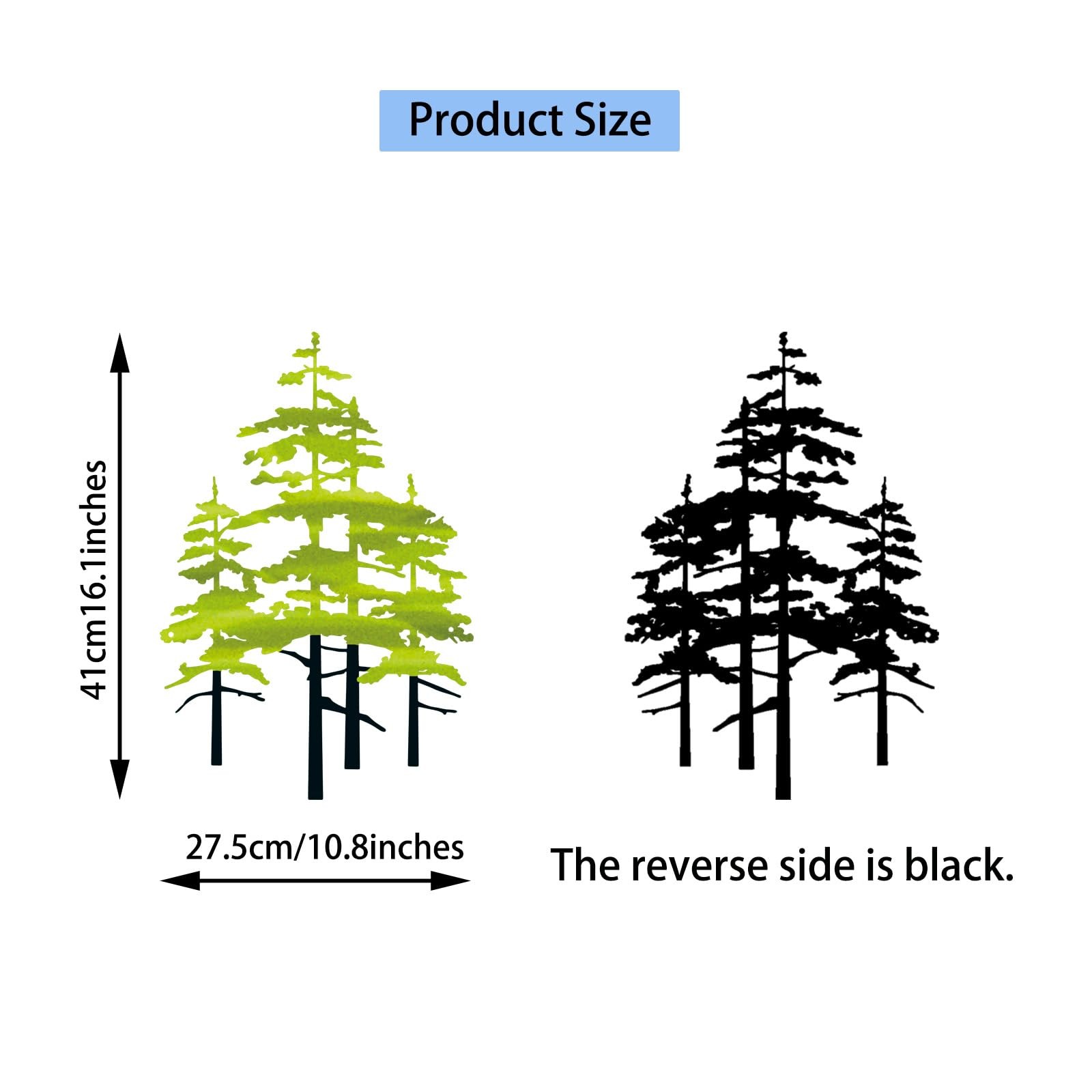 Metal Pine Tree Wall Art Decor Nature Home Decor Cedar Tree Metal Sign Wall D…