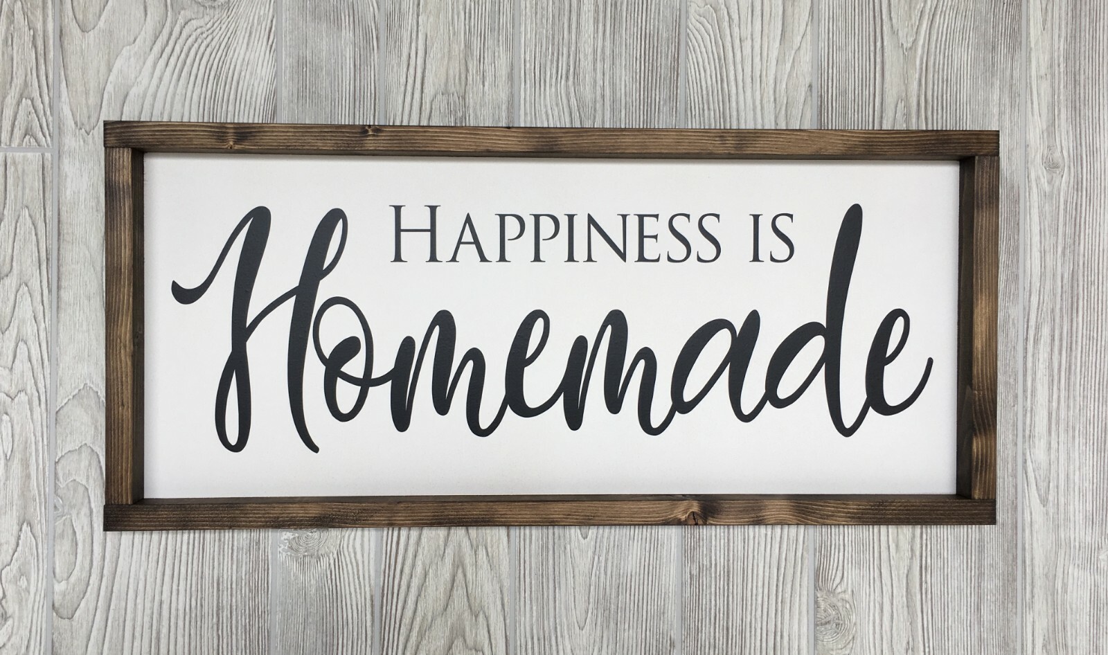 Farmhouse sign, Happiness is Homemade, 25 x 11 inches