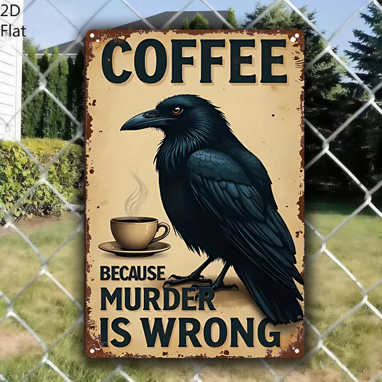 Retro Metal Wall Art Aluminum Sign 8×12 Funny Warning Sign Kitchen Decor
